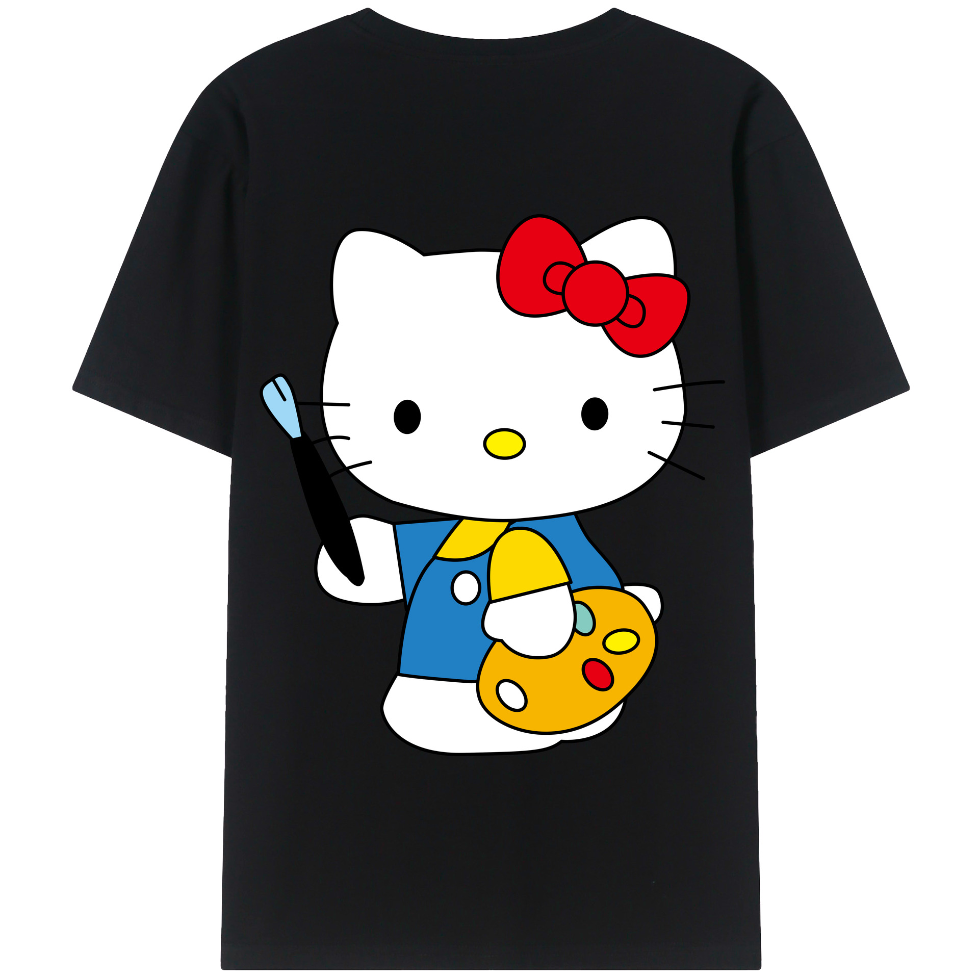 （画像用） Hello Kitty ハローキティ 綿100％半袖Tシャツ（背面プリント）