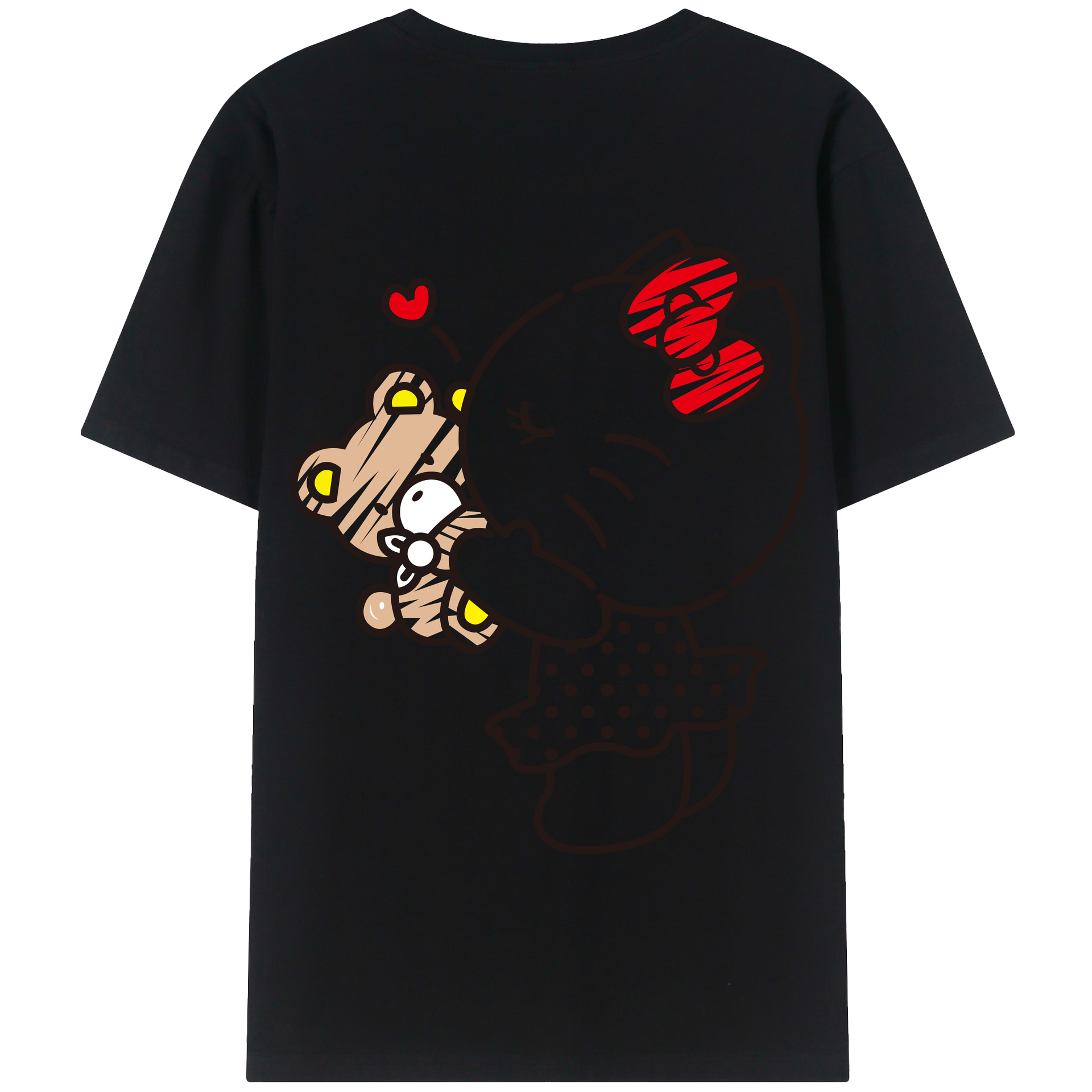 （画像用） Hello Kitty ハローキティ 綿100％半袖Tシャツ（背面プリント）