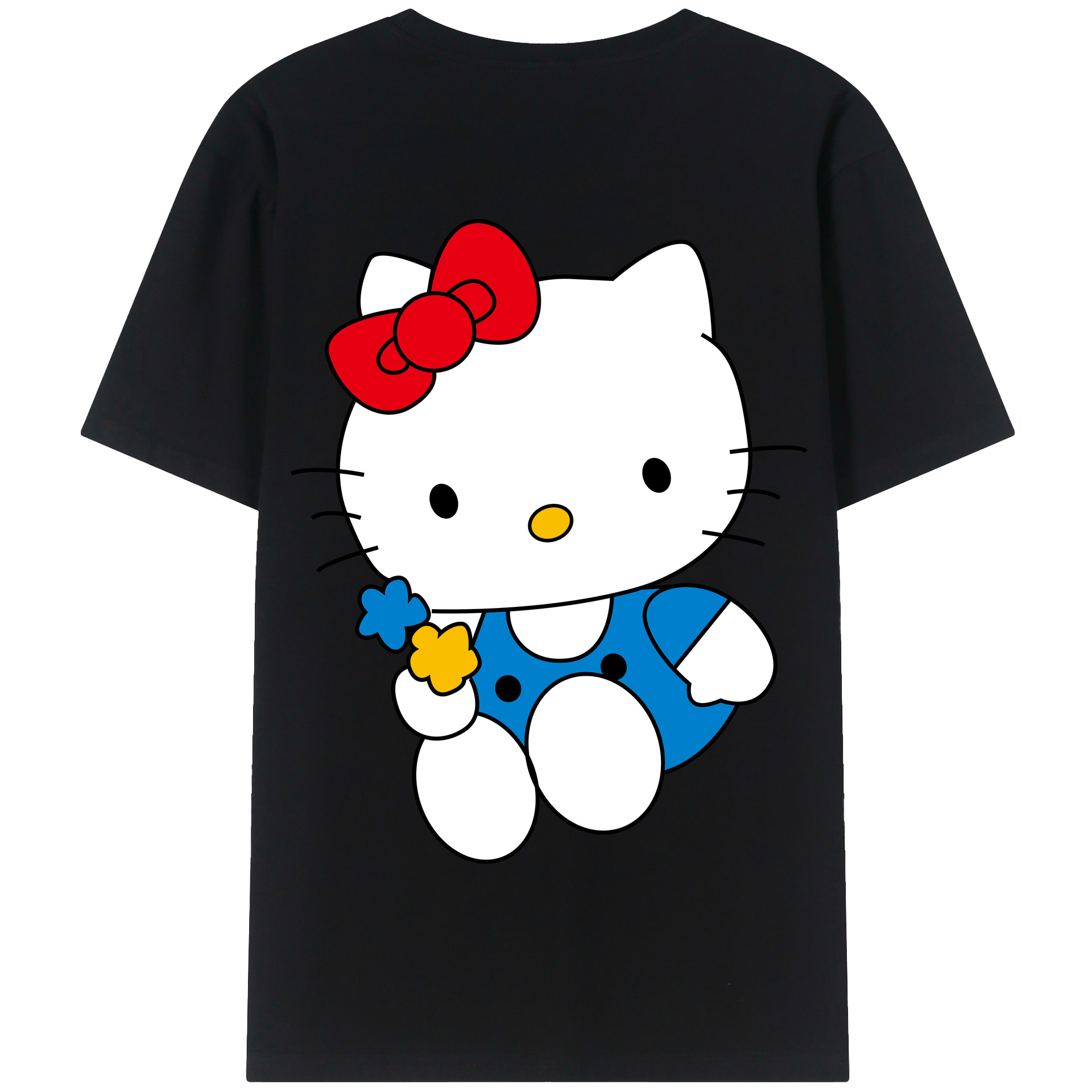 （画像用） Hello Kitty ハローキティ 綿100％半袖Tシャツ（背面プリント）