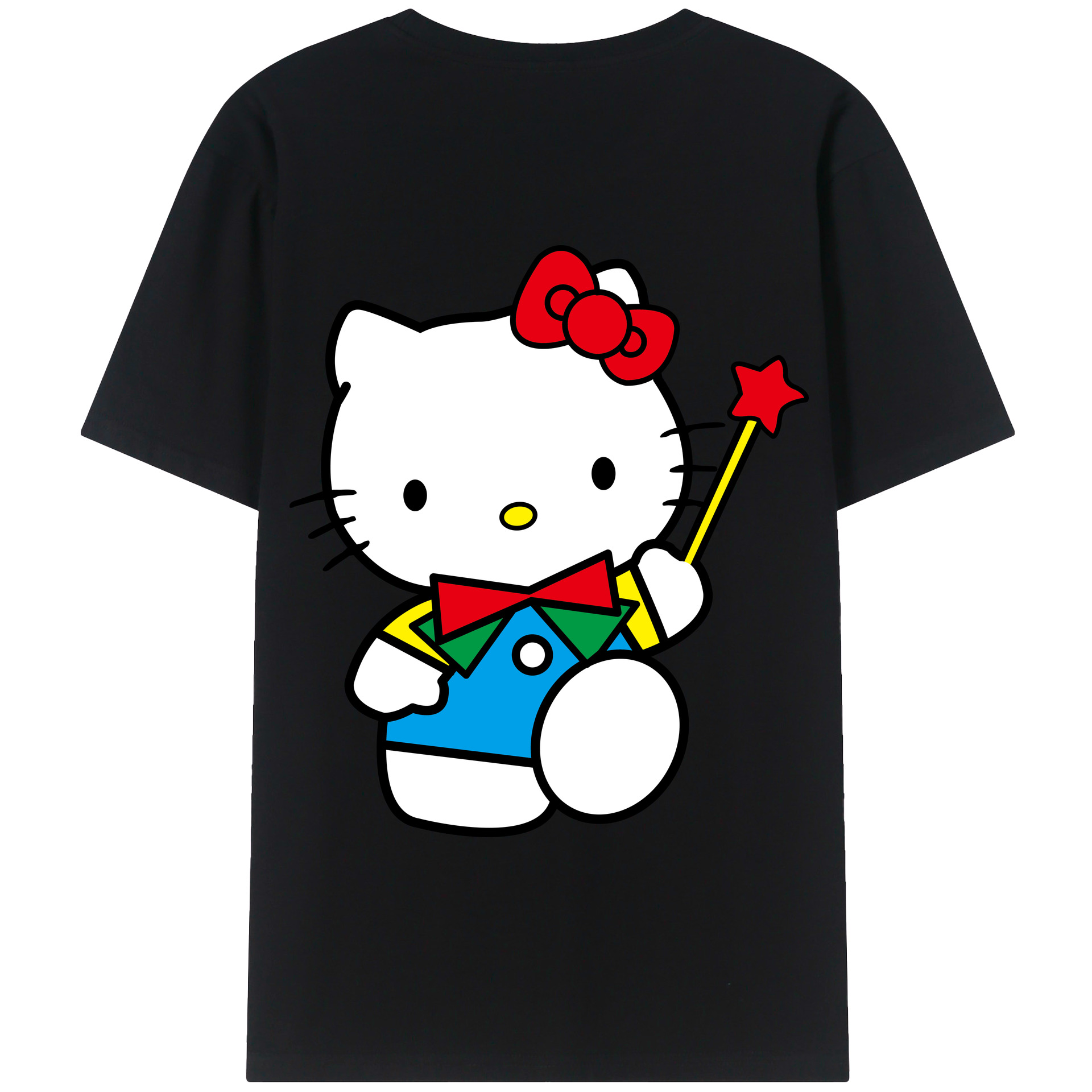（画像用） Hello Kitty ハローキティ 綿100％半袖Tシャツ（背面プリント）