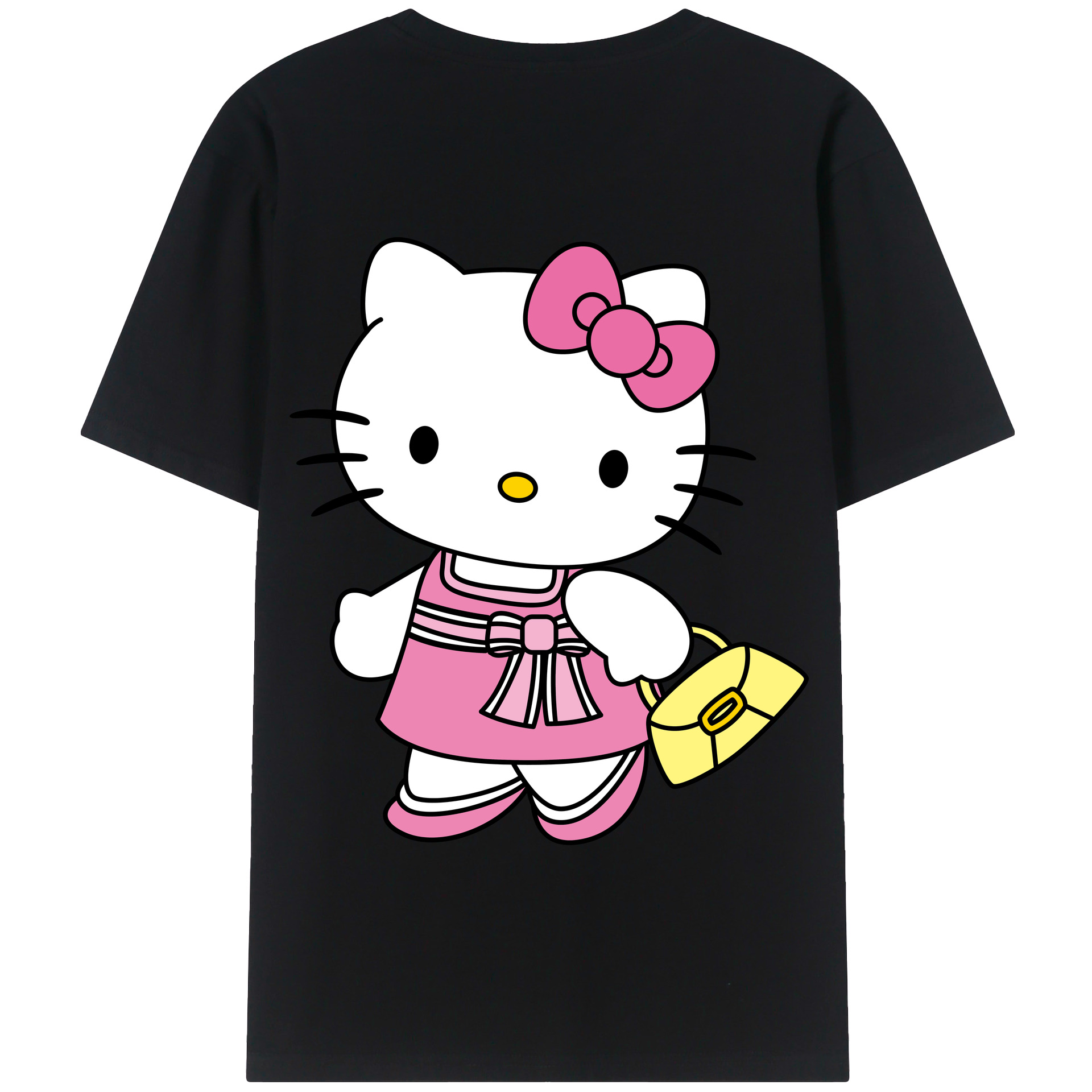 （画像用） Hello Kitty ハローキティ 綿100％半袖Tシャツ（背面プリント）