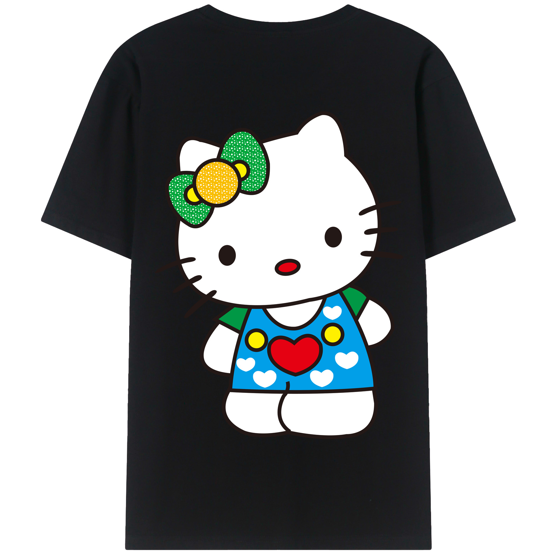 （画像用） Hello Kitty ハローキティ 綿100％半袖Tシャツ（背面プリント）