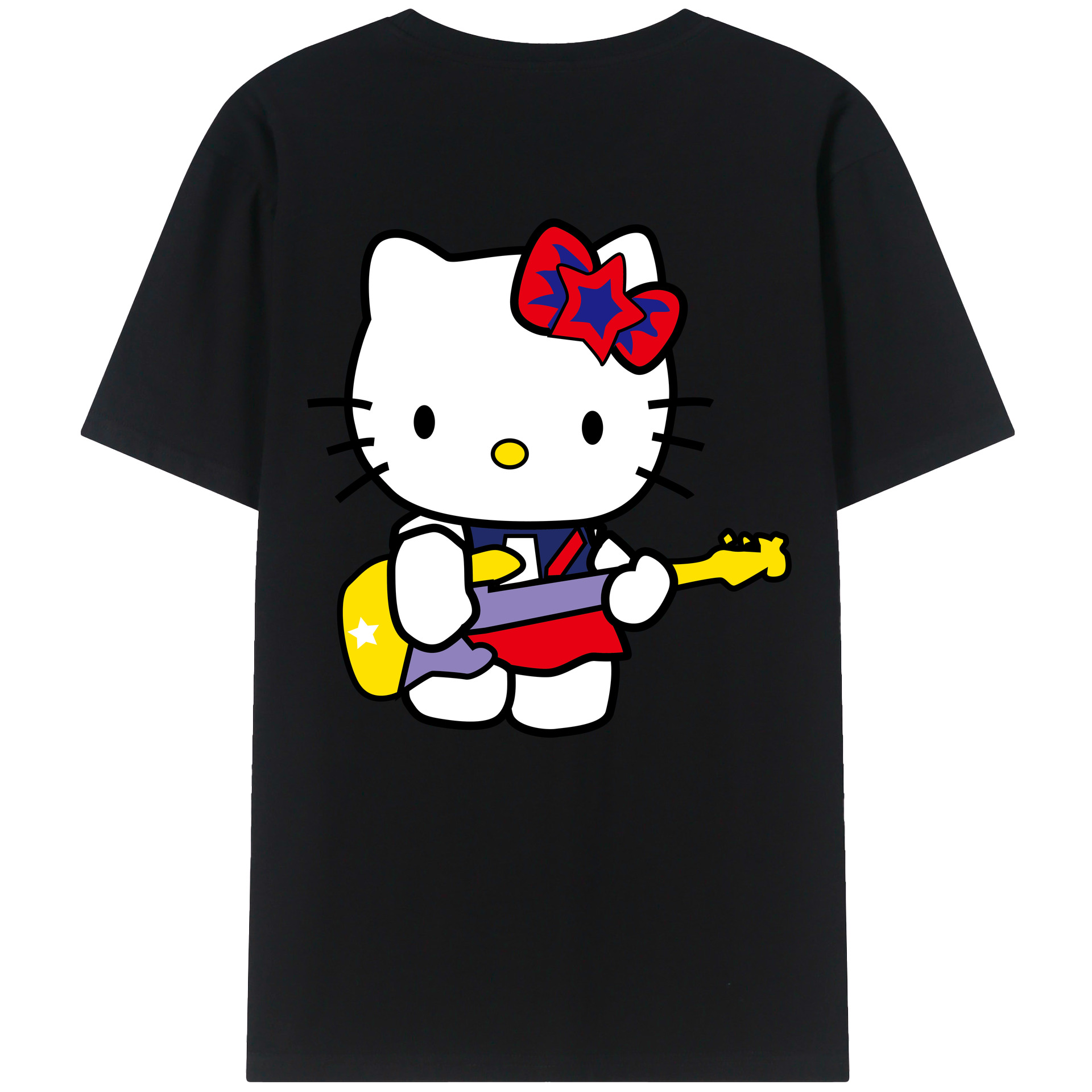（画像用） Hello Kitty ハローキティ 綿100％半袖Tシャツ（背面プリント）