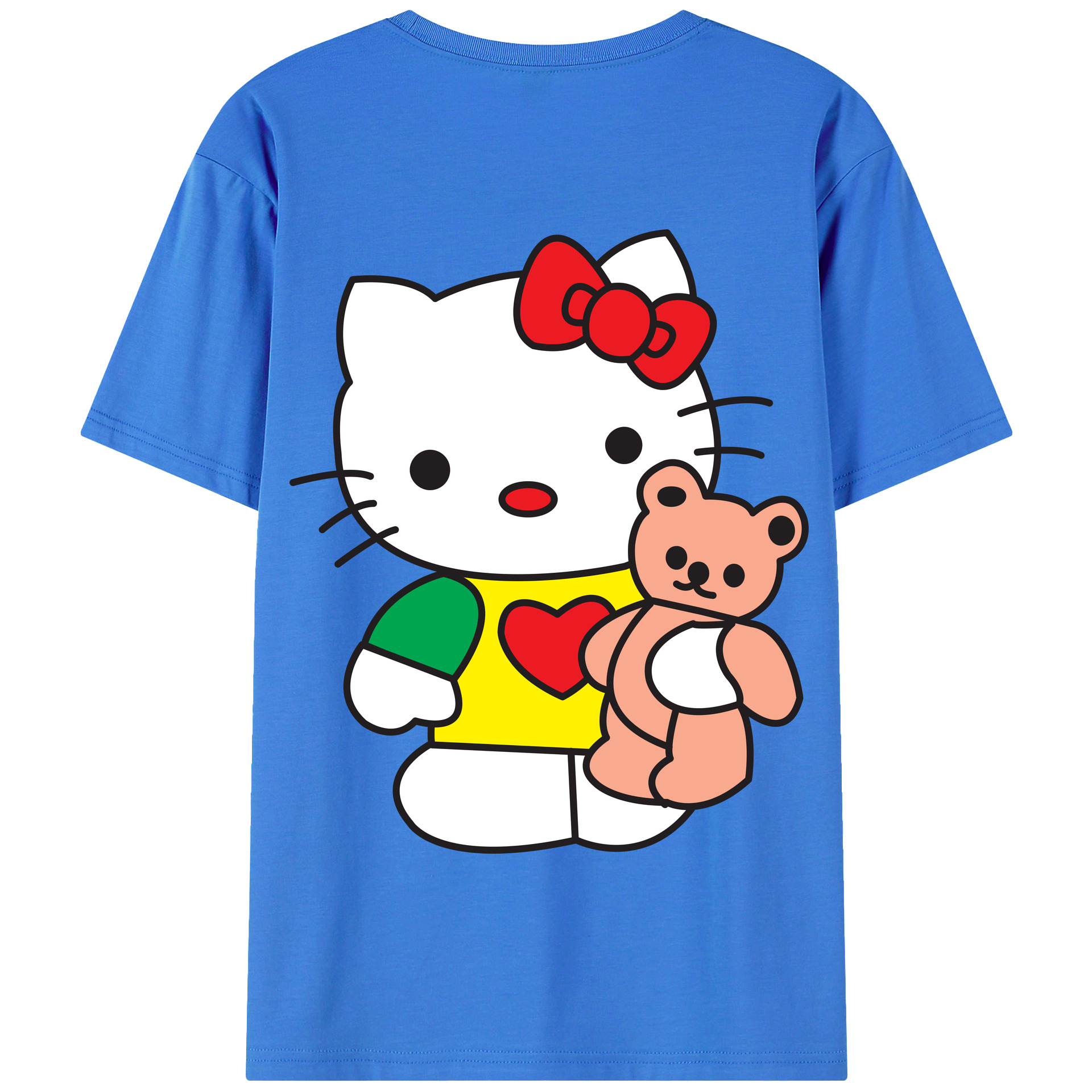 （画像用） Hello Kitty ハローキティ 綿100％半袖Tシャツ（背面プリント）