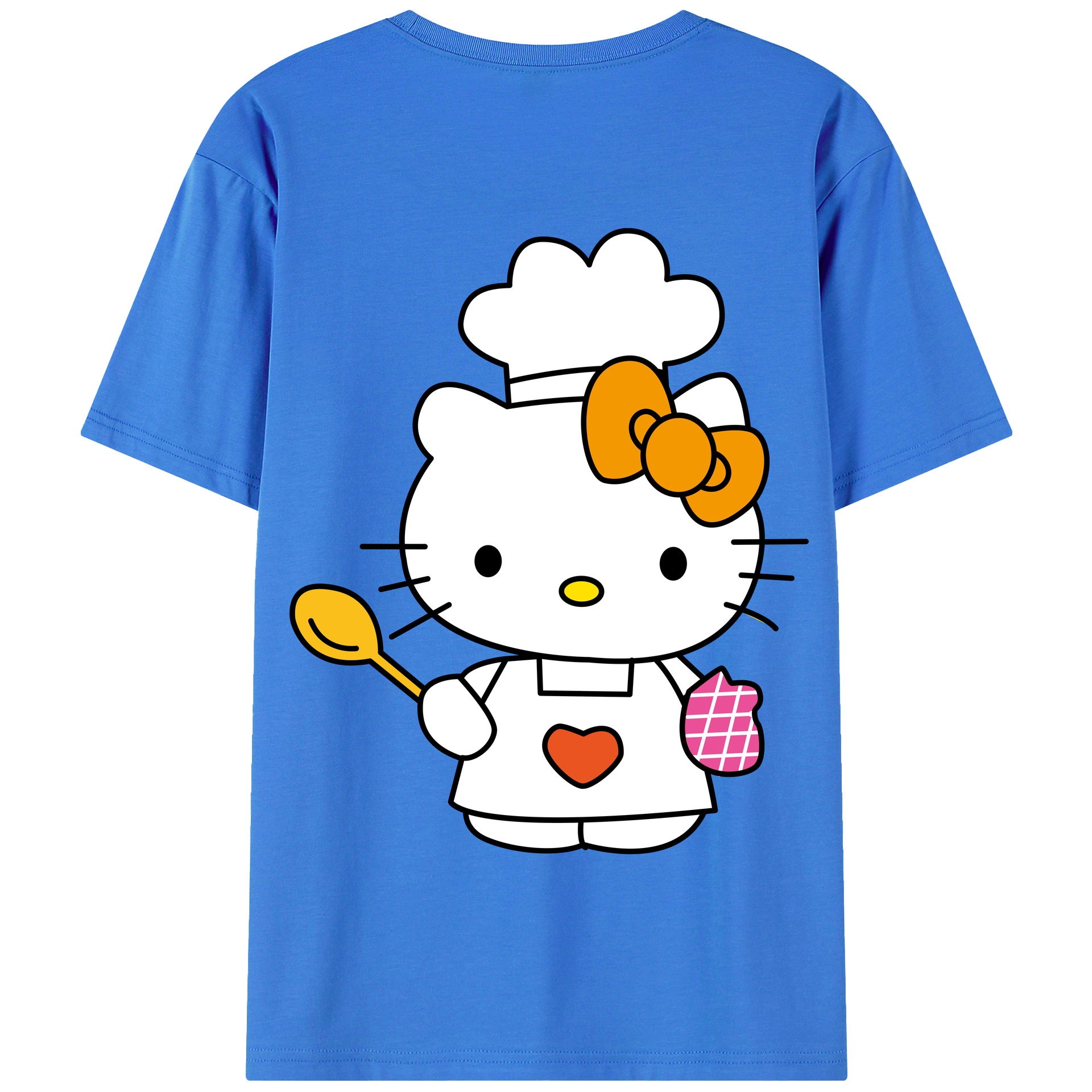 （画像用） Hello Kitty ハローキティ 綿100％半袖Tシャツ（背面プリント）