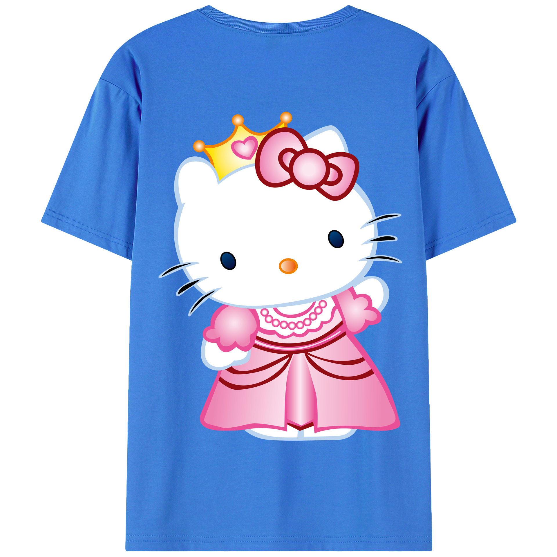 （画像用） Hello Kitty ハローキティ 綿100％半袖Tシャツ（背面プリント）