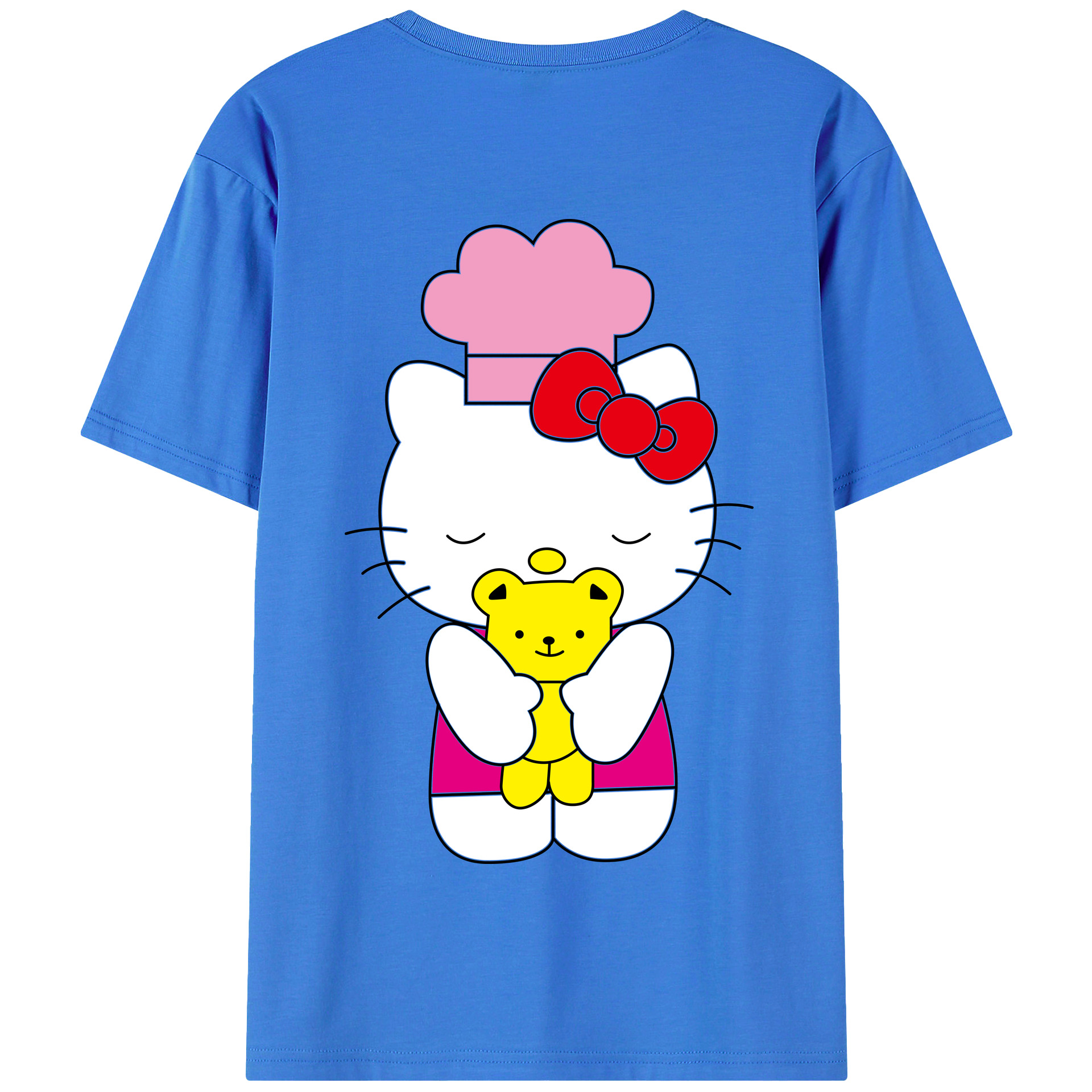 （画像用） Hello Kitty ハローキティ 綿100％半袖Tシャツ（背面プリント）