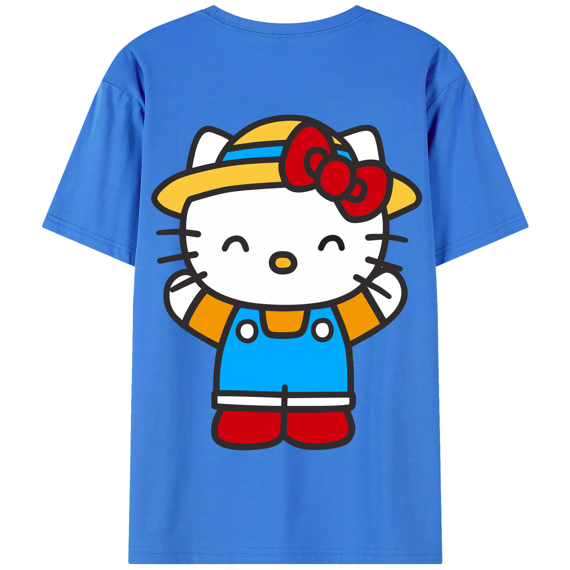 （画像用） Hello Kitty ハローキティ 綿100％半袖Tシャツ（背面プリント）