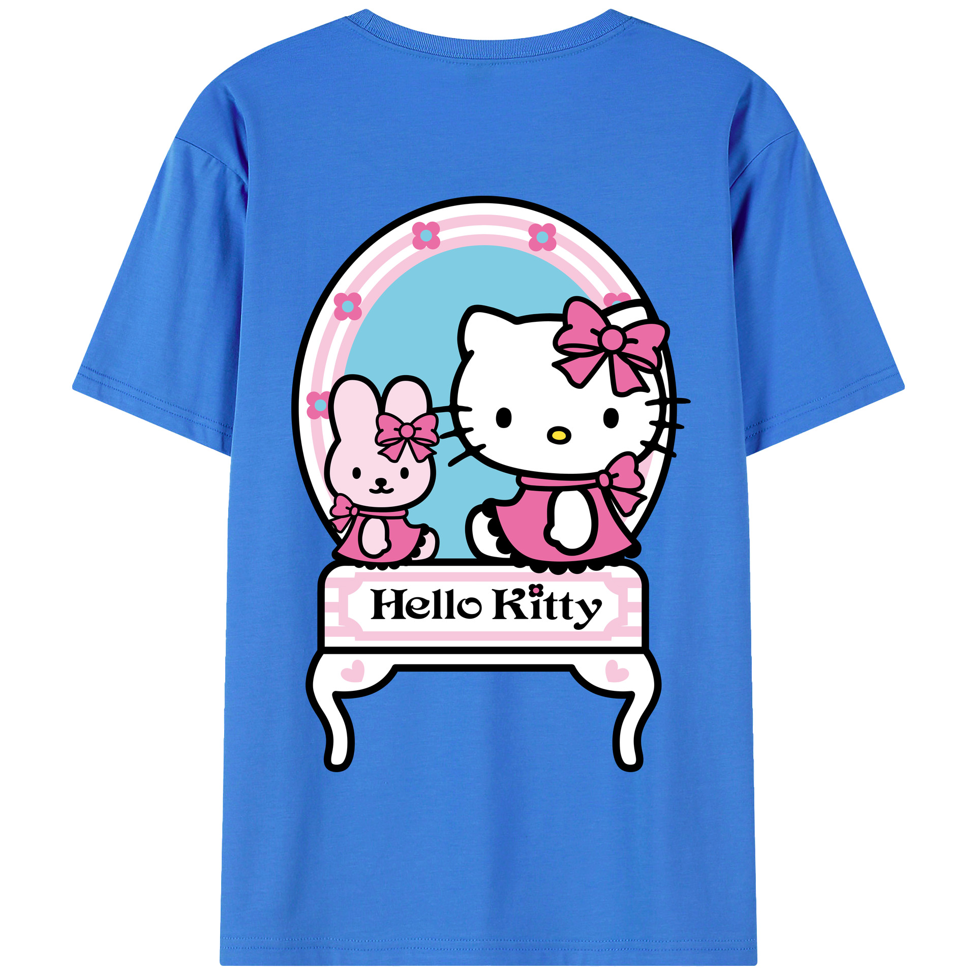 （画像用） Hello Kitty ハローキティ 綿100％半袖Tシャツ（背面プリント）