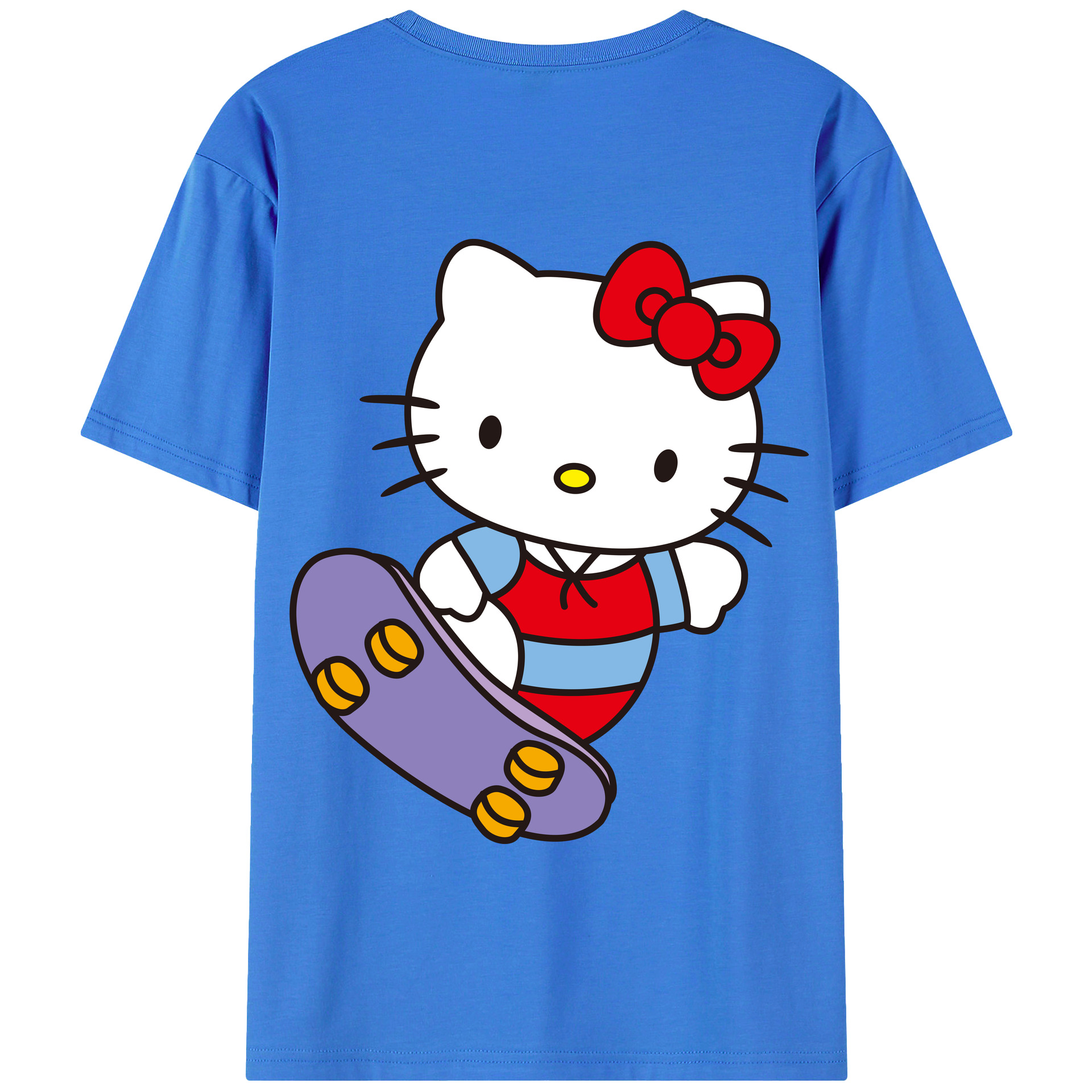 （画像用） Hello Kitty ハローキティ 綿100％半袖Tシャツ（背面プリント）