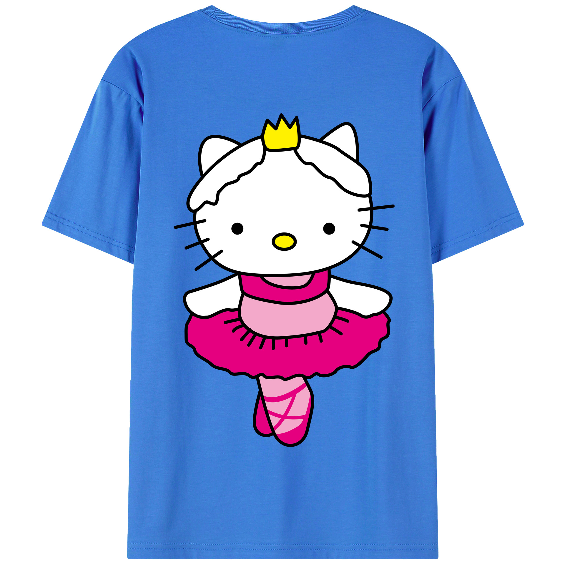 （画像用） Hello Kitty ハローキティ 綿100％半袖Tシャツ（背面プリント）