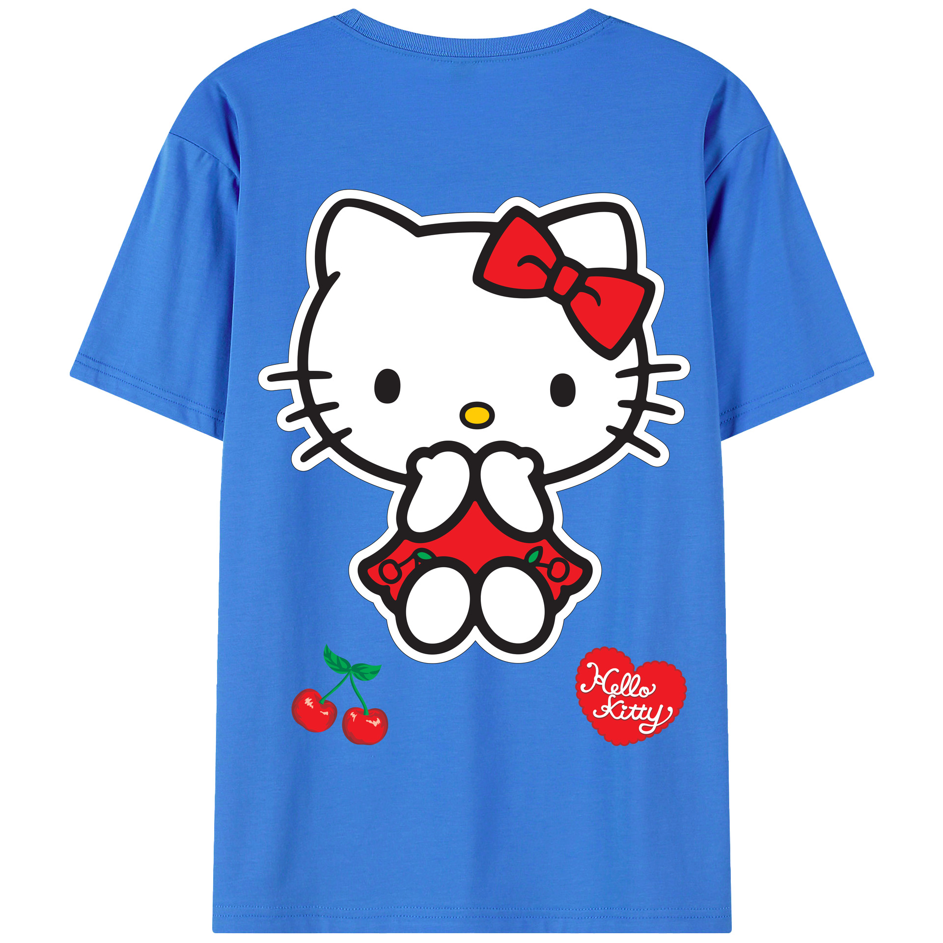 （画像用） Hello Kitty ハローキティ 綿100％半袖Tシャツ（背面プリント）
