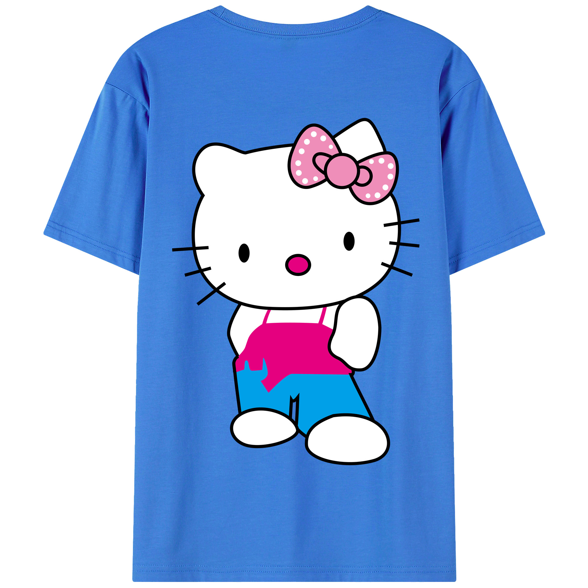 （画像用） Hello Kitty ハローキティ 綿100％半袖Tシャツ（背面プリント）