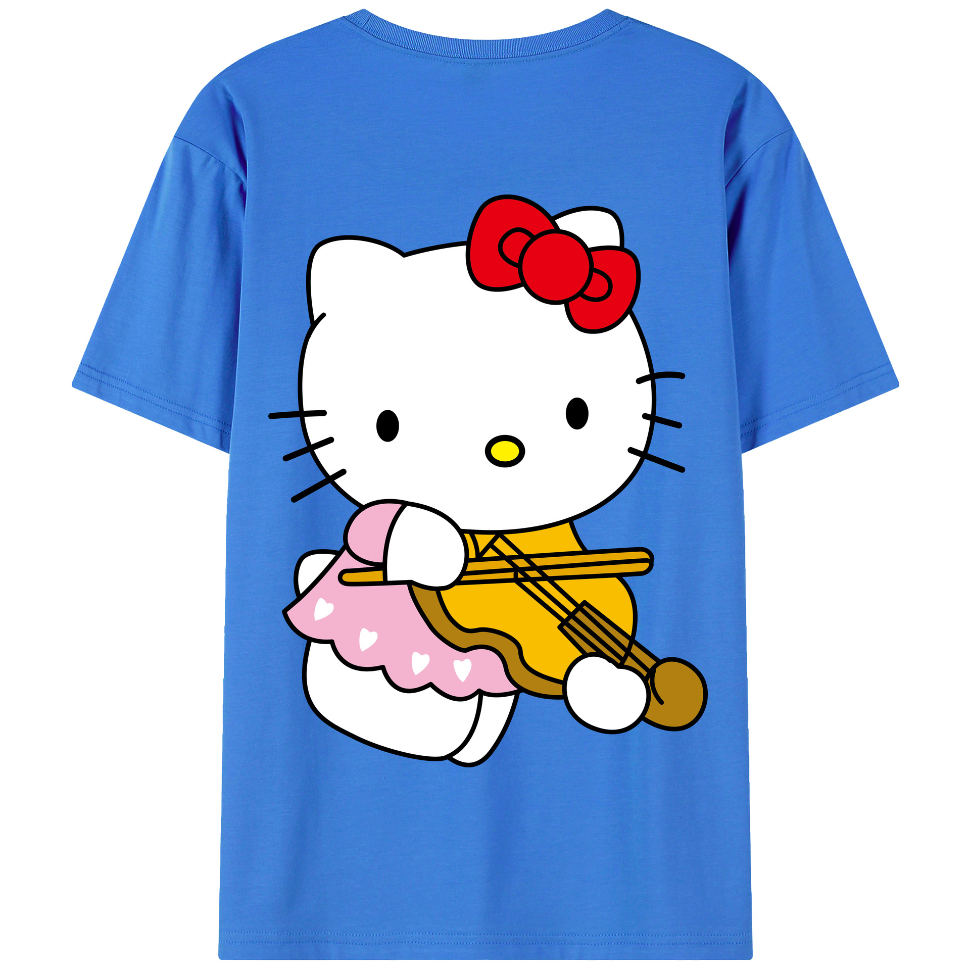 （画像用） Hello Kitty ハローキティ 綿100％半袖Tシャツ（背面プリント）