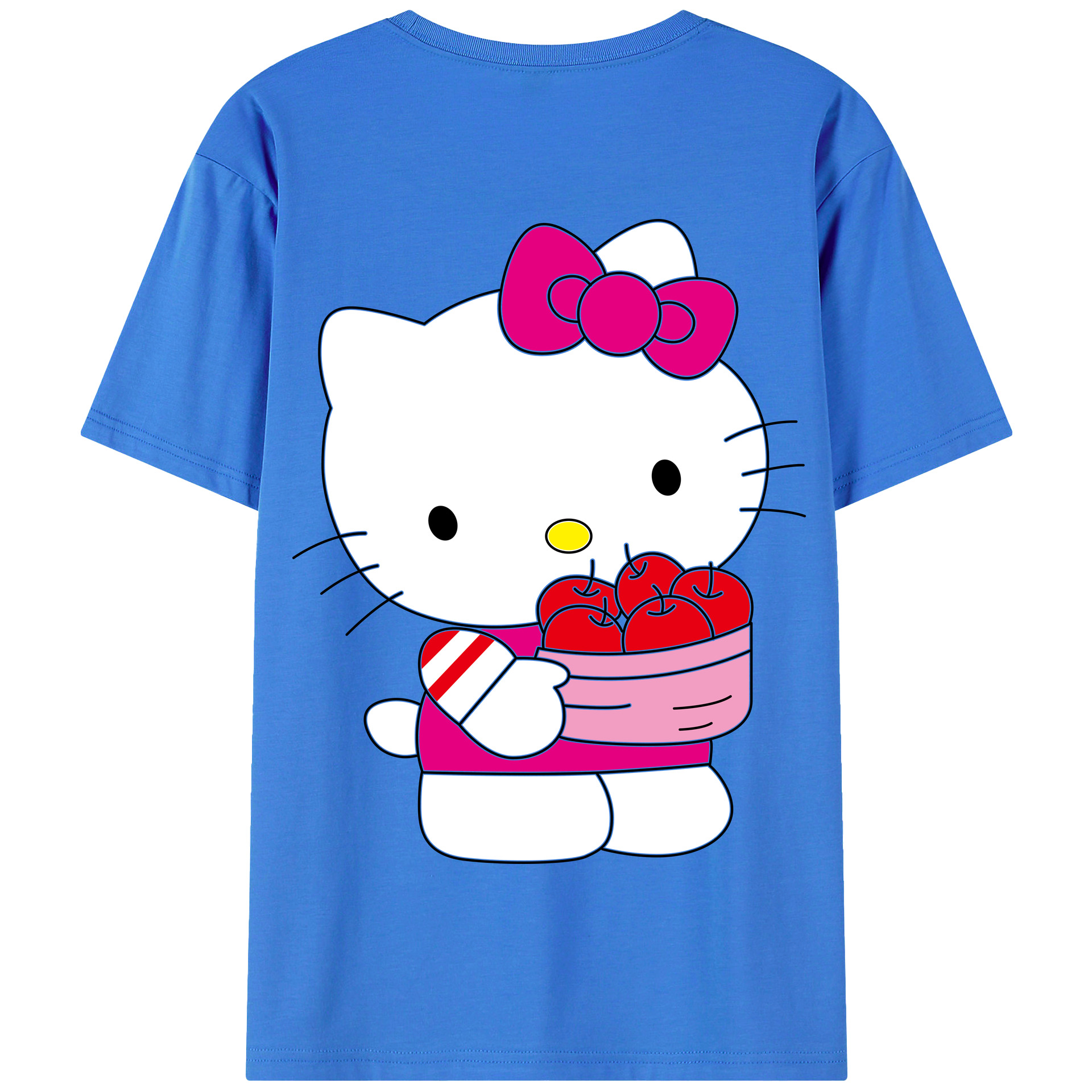 （画像用） Hello Kitty ハローキティ 綿100％半袖Tシャツ（背面プリント）