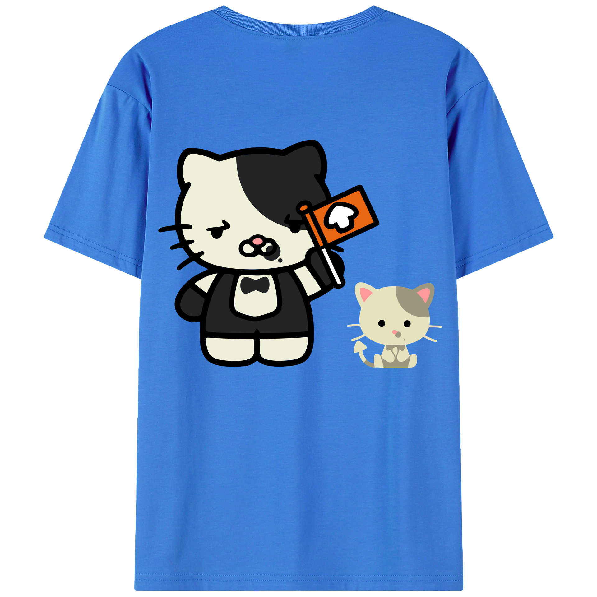 （画像用） Hello Kitty ハローキティ 綿100％半袖Tシャツ（背面プリント）