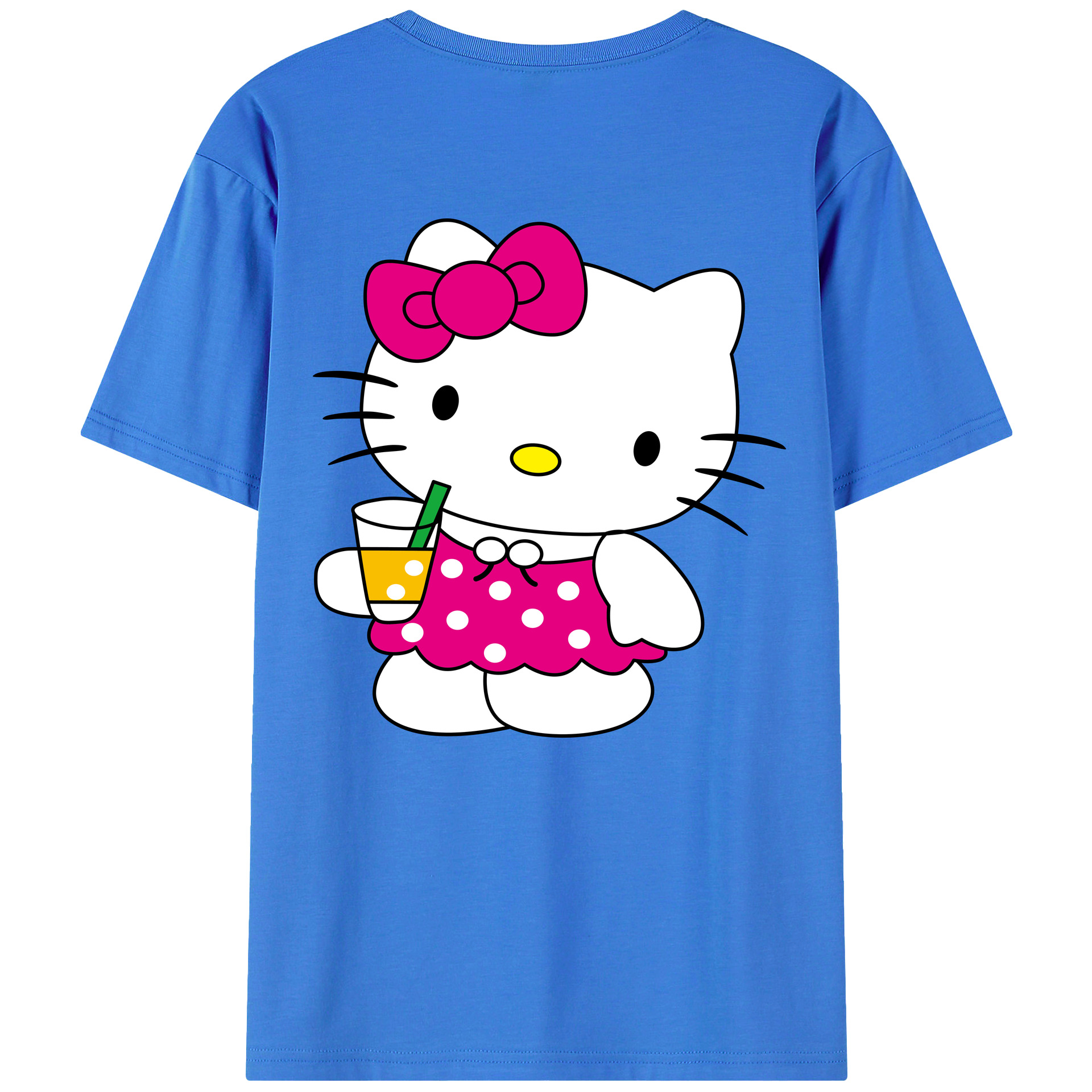 （画像用） Hello Kitty ハローキティ 綿100％半袖Tシャツ（背面プリント）