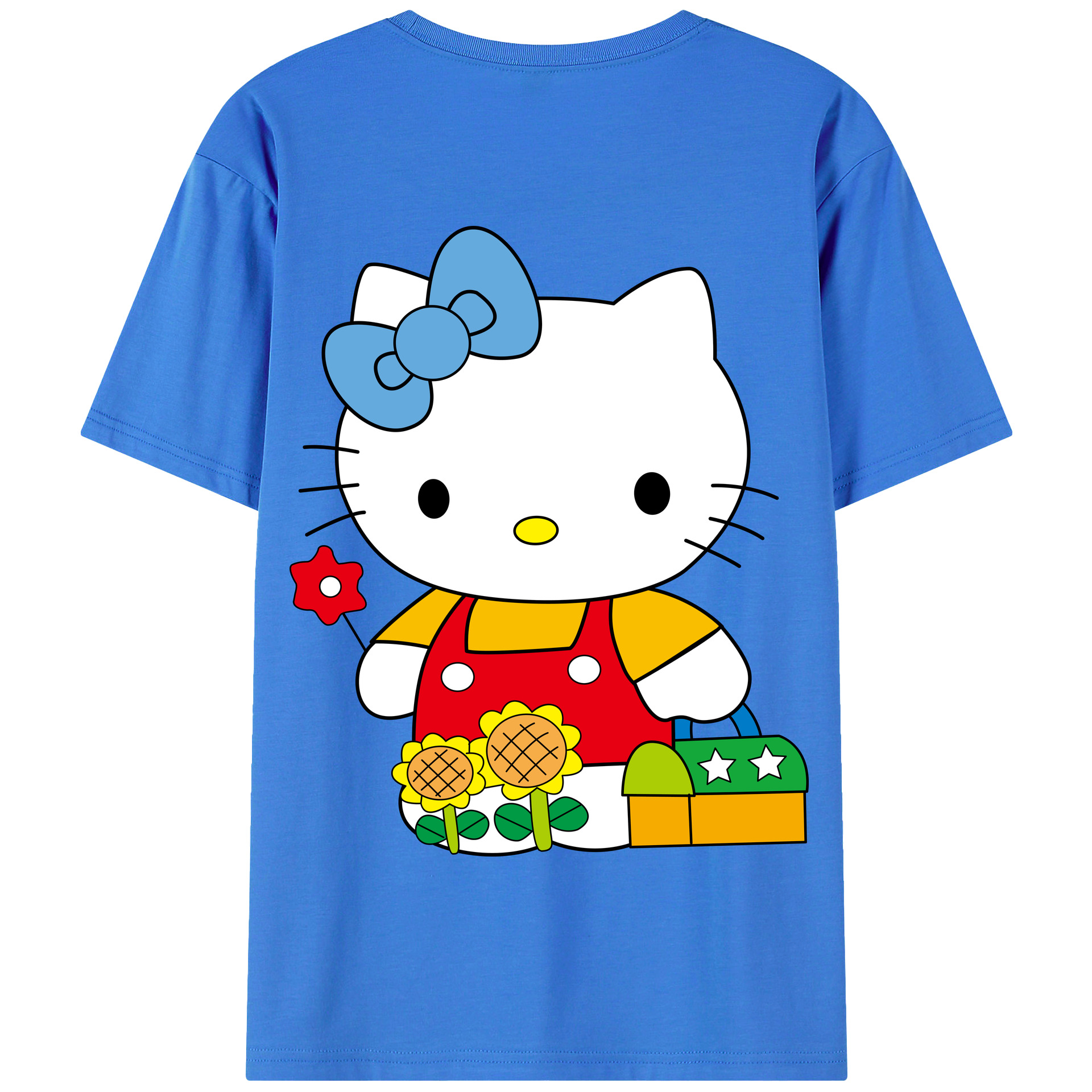 （画像用） Hello Kitty ハローキティ 綿100％半袖Tシャツ（背面プリント）