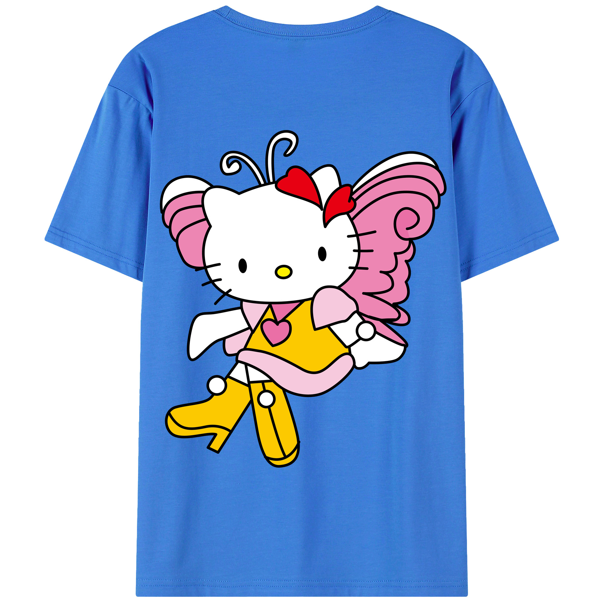 （画像用） Hello Kitty ハローキティ 綿100％半袖Tシャツ（背面プリント）