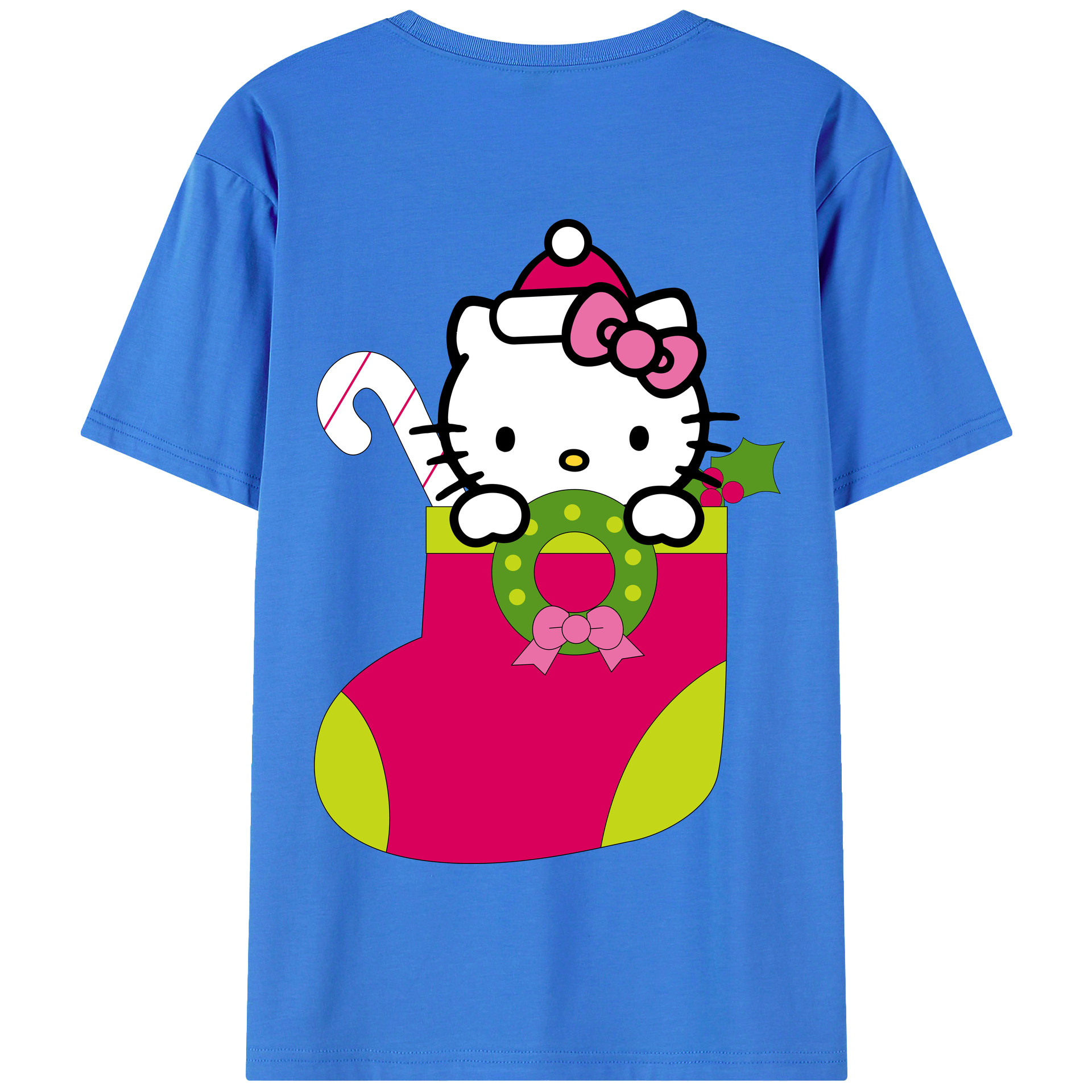 （画像用） Hello Kitty ハローキティ 綿100％半袖Tシャツ（背面プリント）