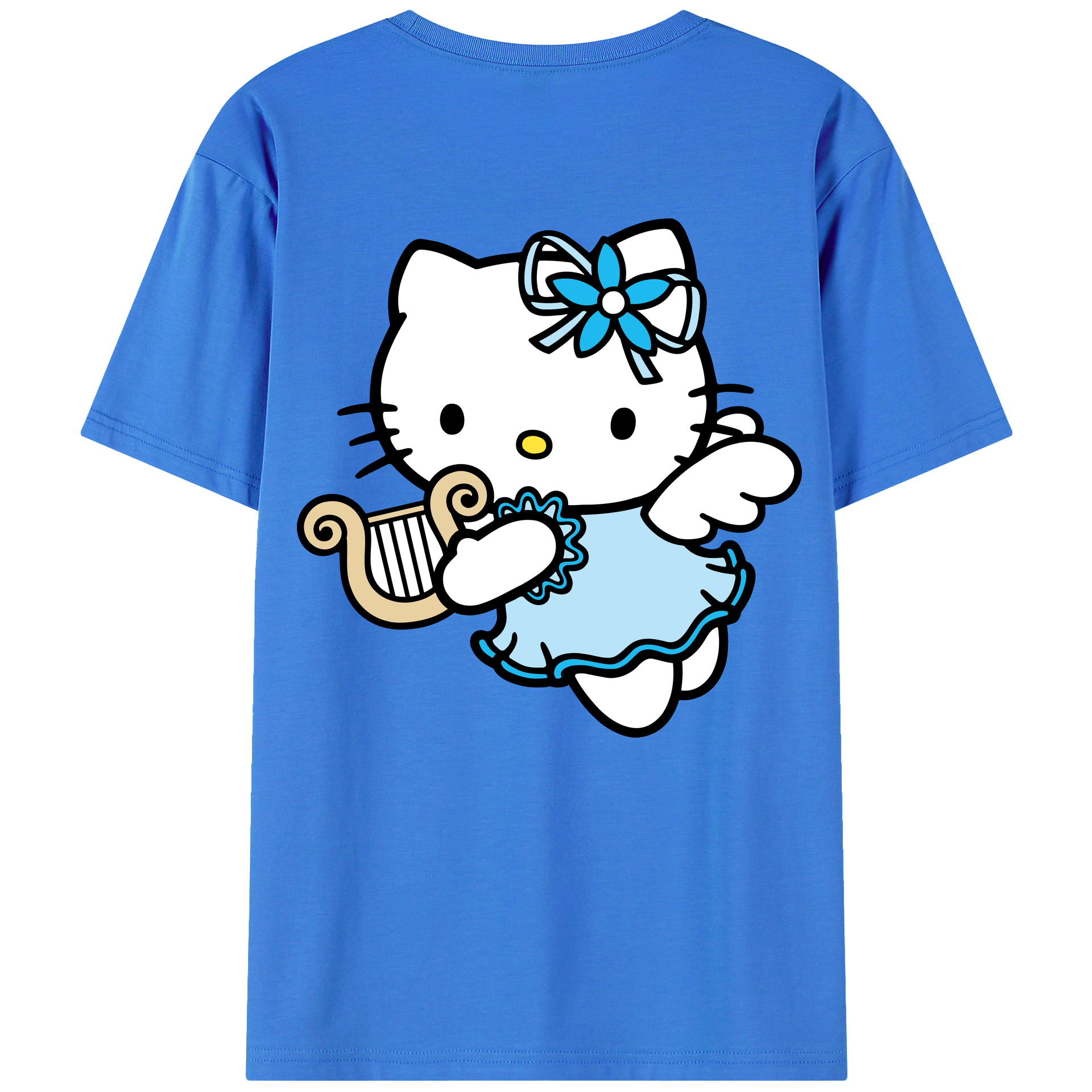 （画像用） Hello Kitty ハローキティ 綿100％半袖Tシャツ（背面プリント）