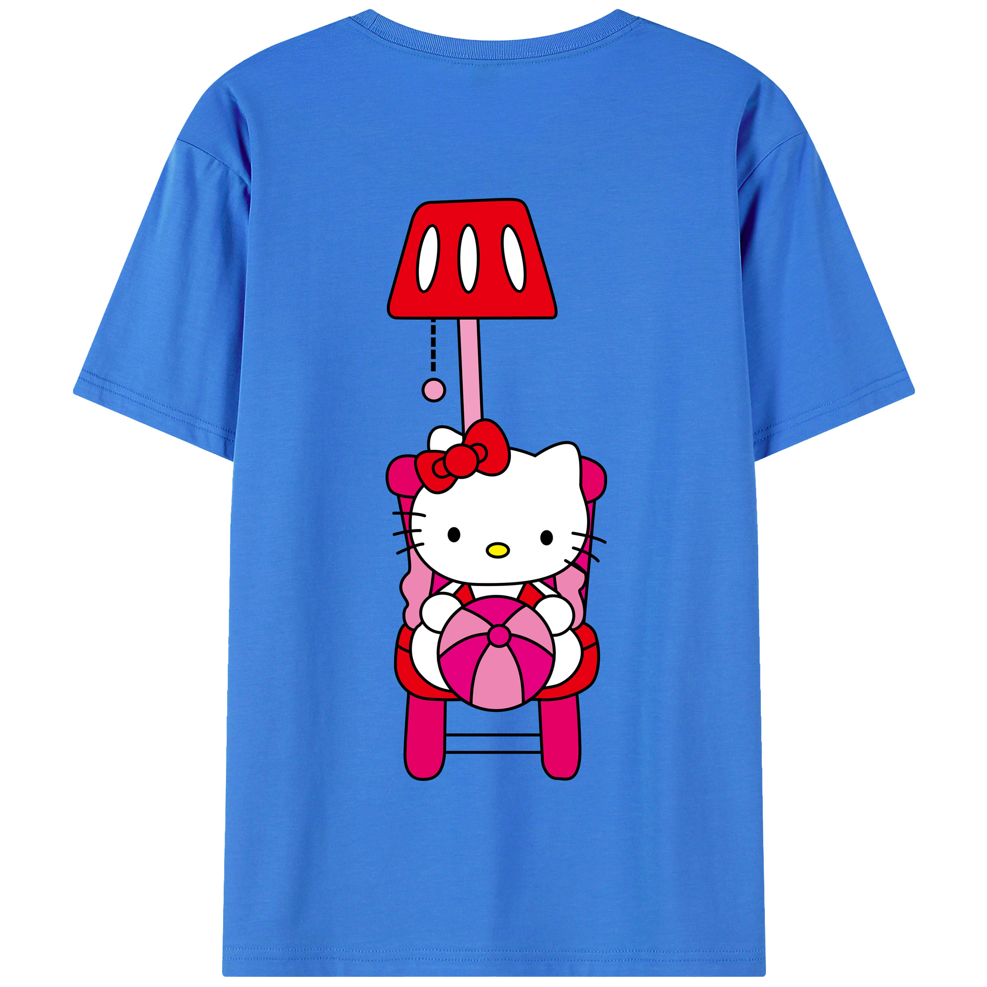 （画像用） Hello Kitty ハローキティ 綿100％半袖Tシャツ（背面プリント）