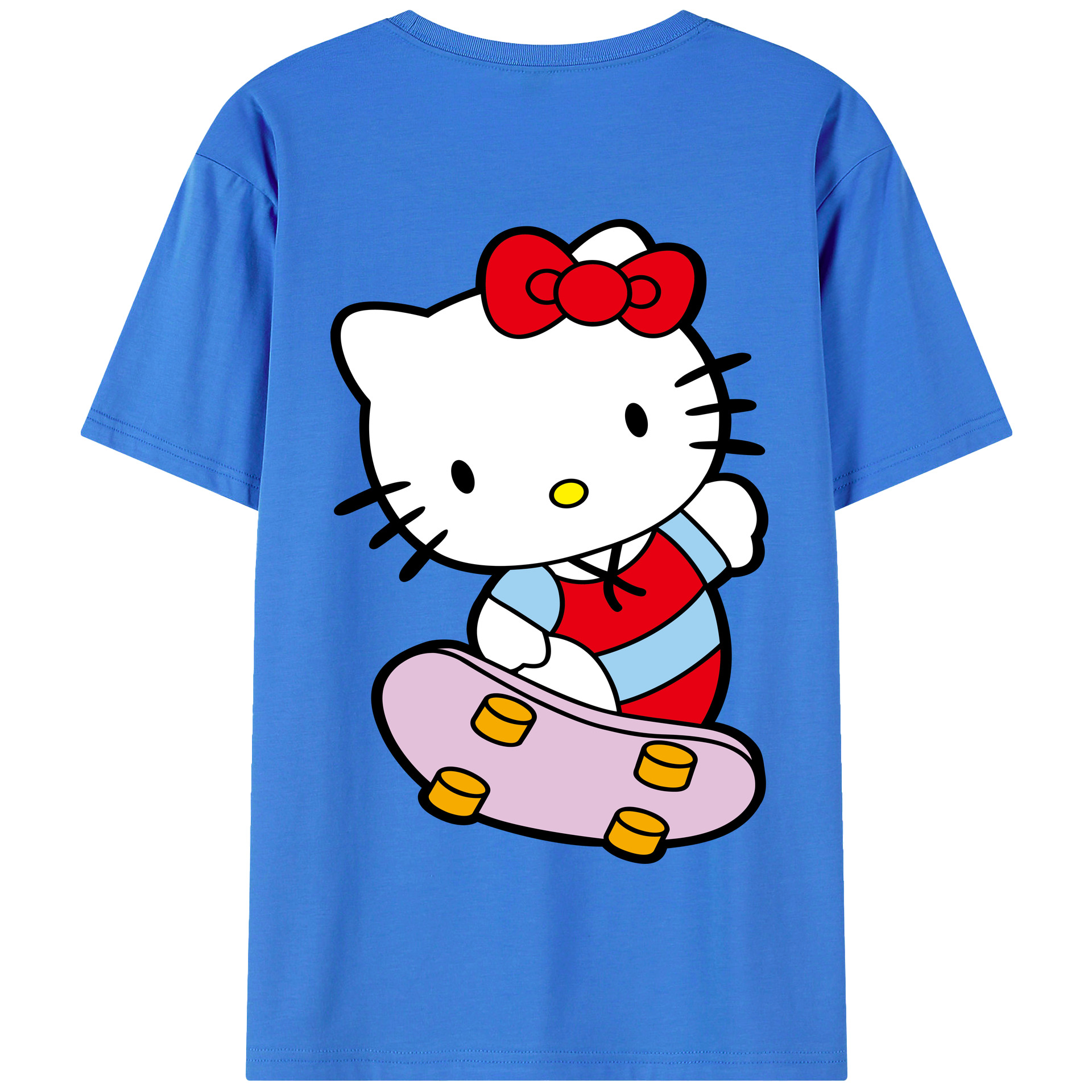 （画像用） Hello Kitty ハローキティ 綿100％半袖Tシャツ（背面プリント）