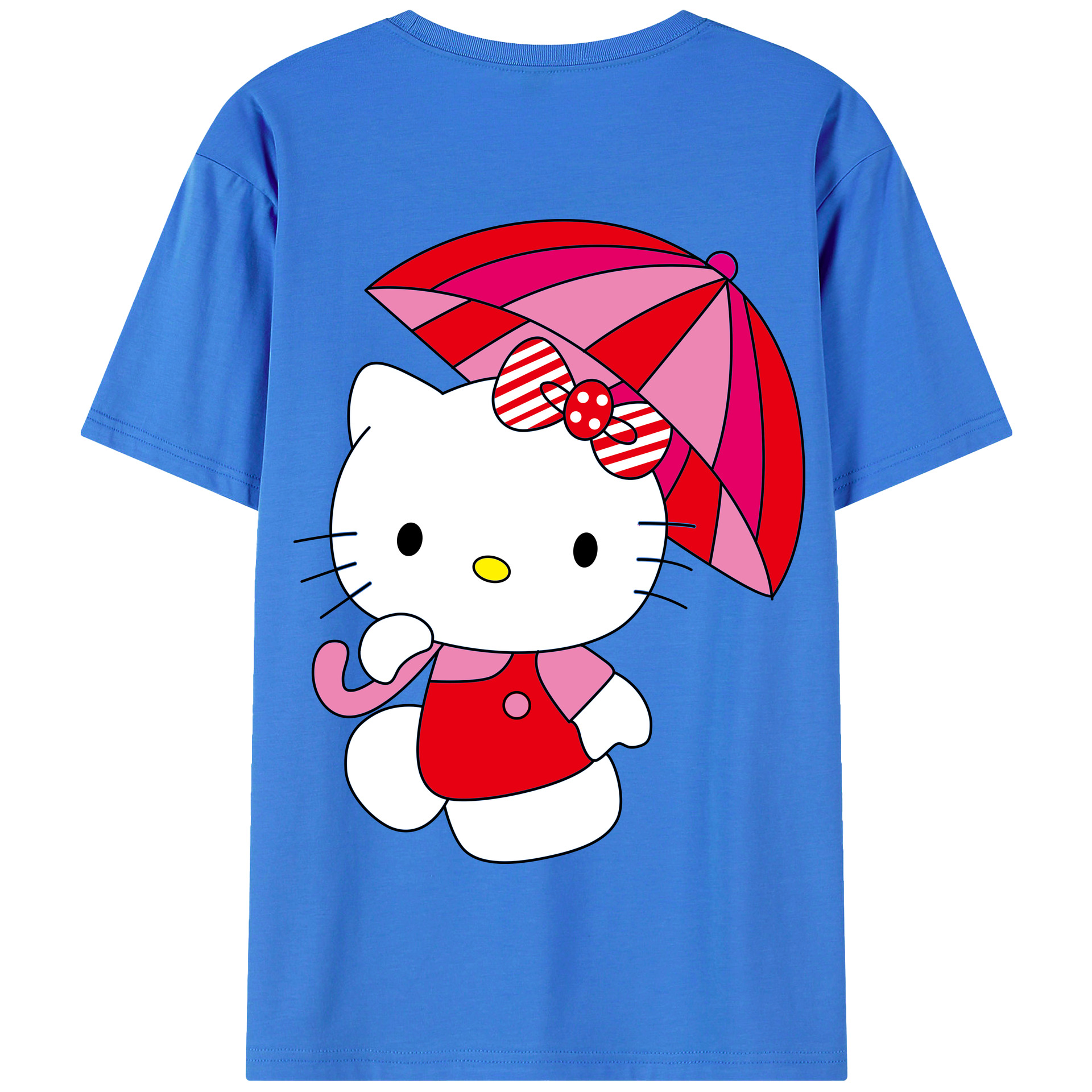 （画像用） Hello Kitty ハローキティ 綿100％半袖Tシャツ（背面プリント）