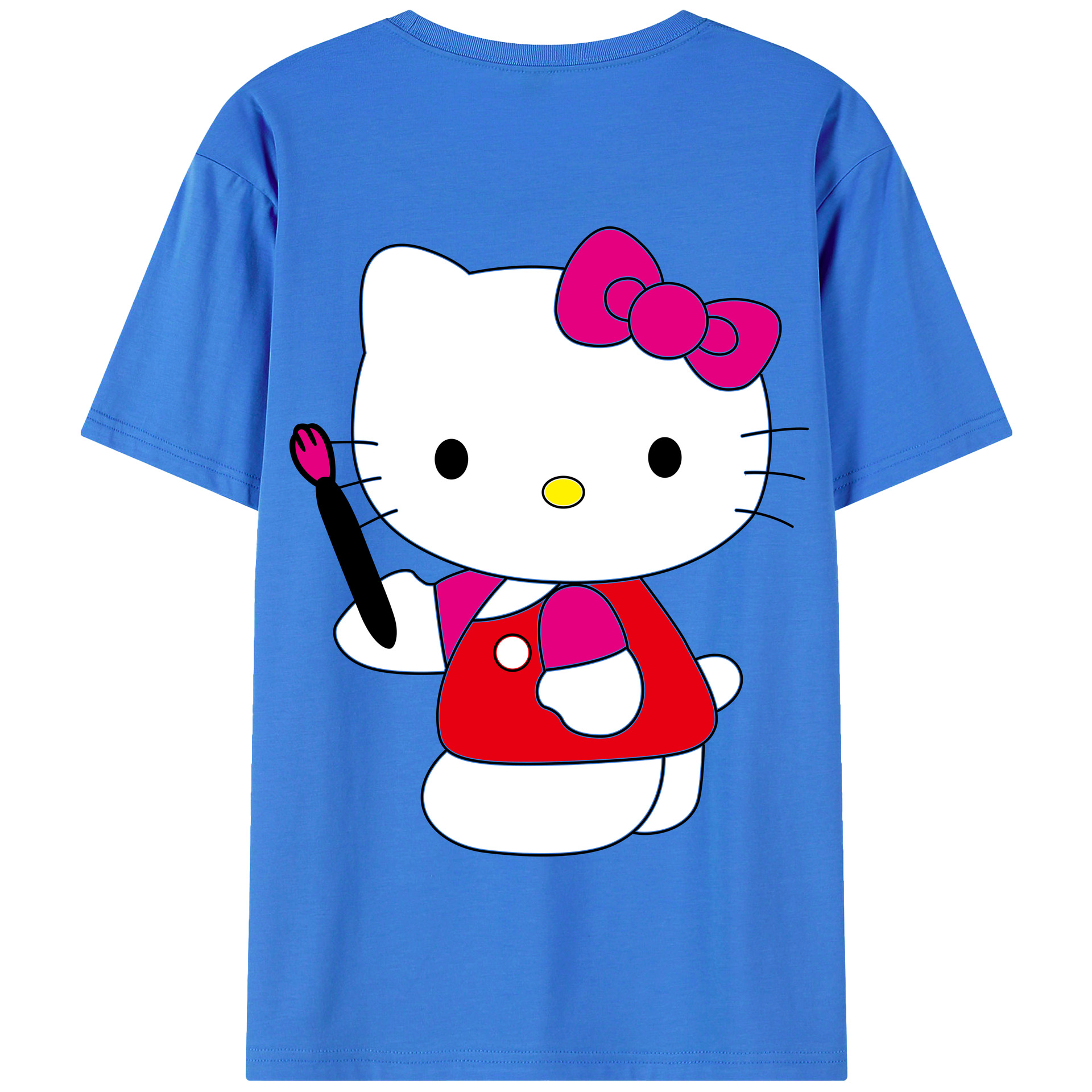 （画像用） Hello Kitty ハローキティ 綿100％半袖Tシャツ（背面プリント）