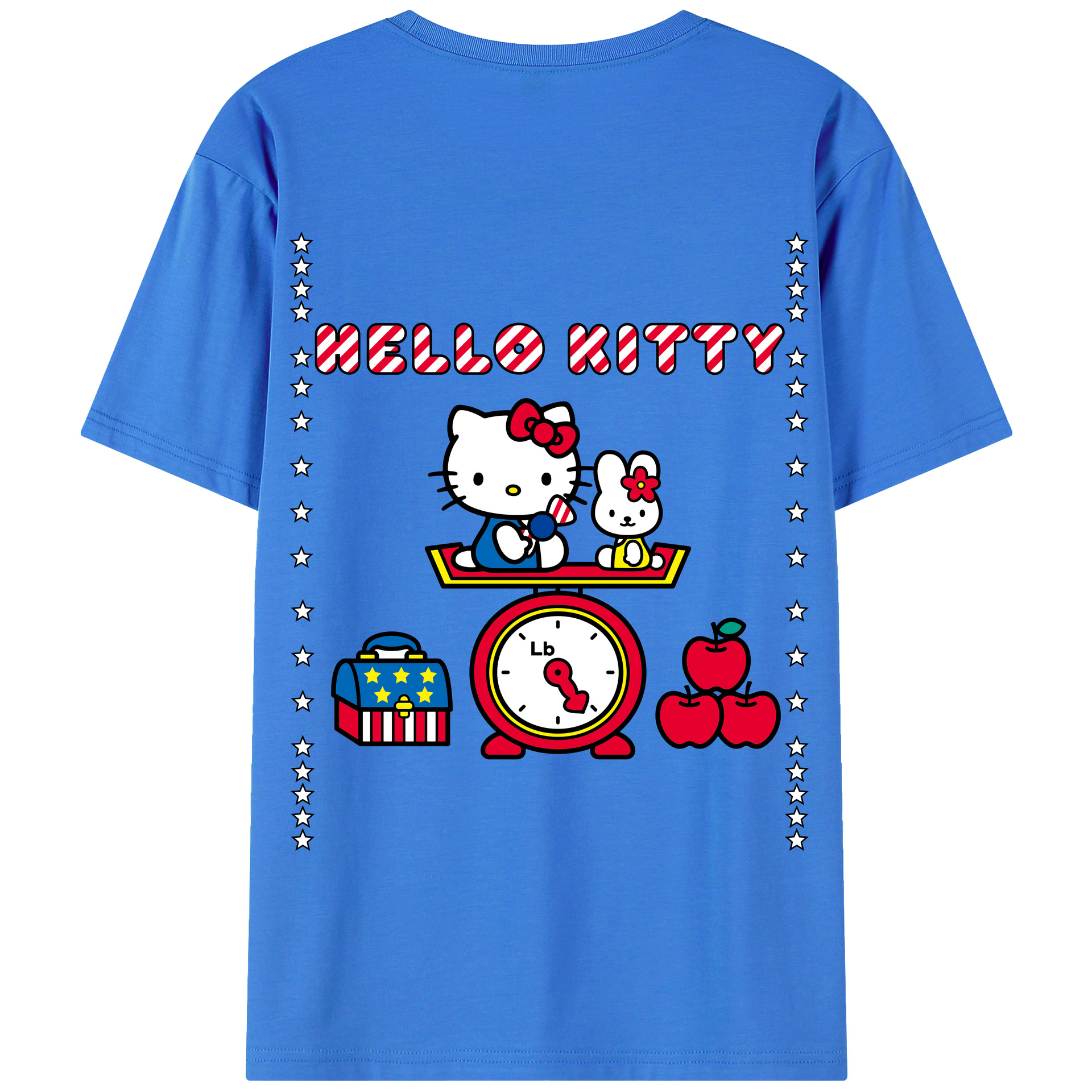 （画像用） Hello Kitty ハローキティ 綿100％半袖Tシャツ（背面プリント）