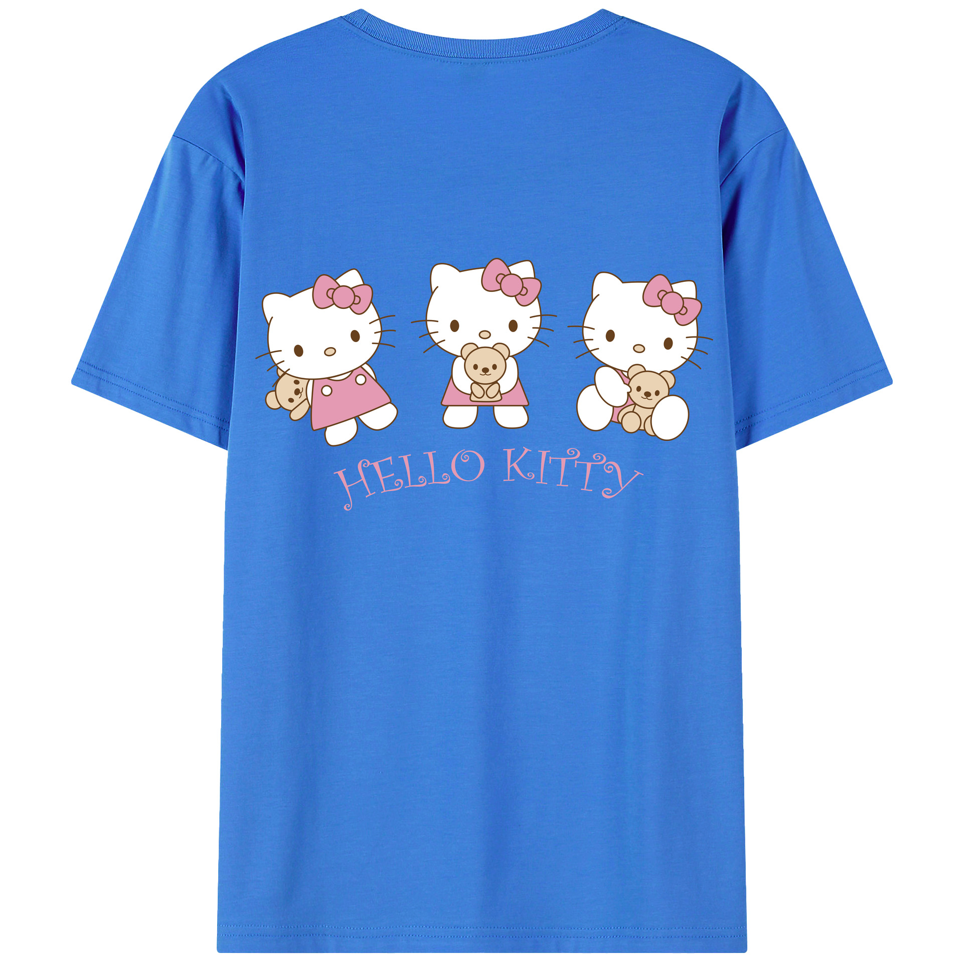 （画像用） Hello Kitty ハローキティ 綿100％半袖Tシャツ（背面プリント）