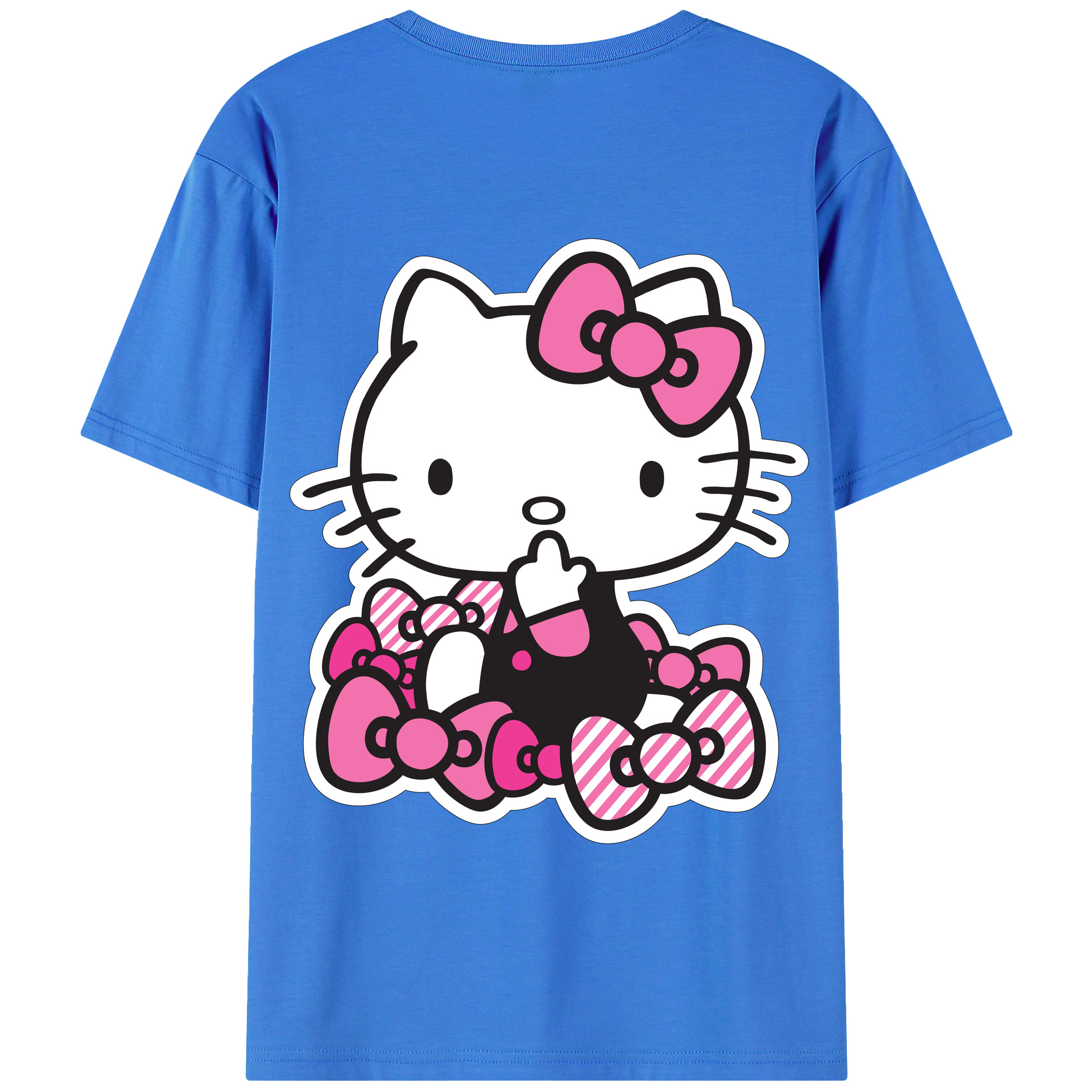 （画像用） Hello Kitty ハローキティ 綿100％半袖Tシャツ（背面プリント）