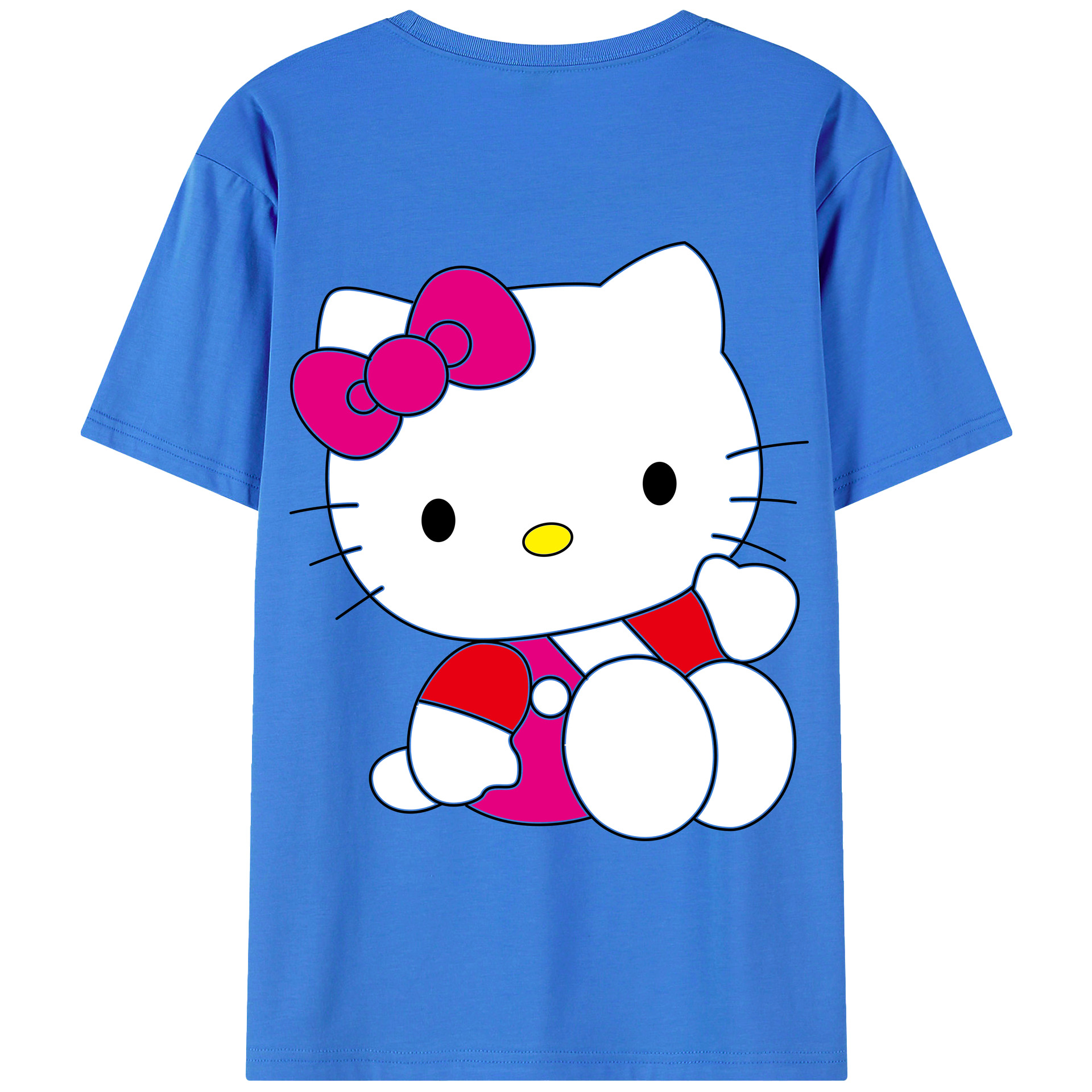 （画像用） Hello Kitty ハローキティ 綿100％半袖Tシャツ（背面プリント）