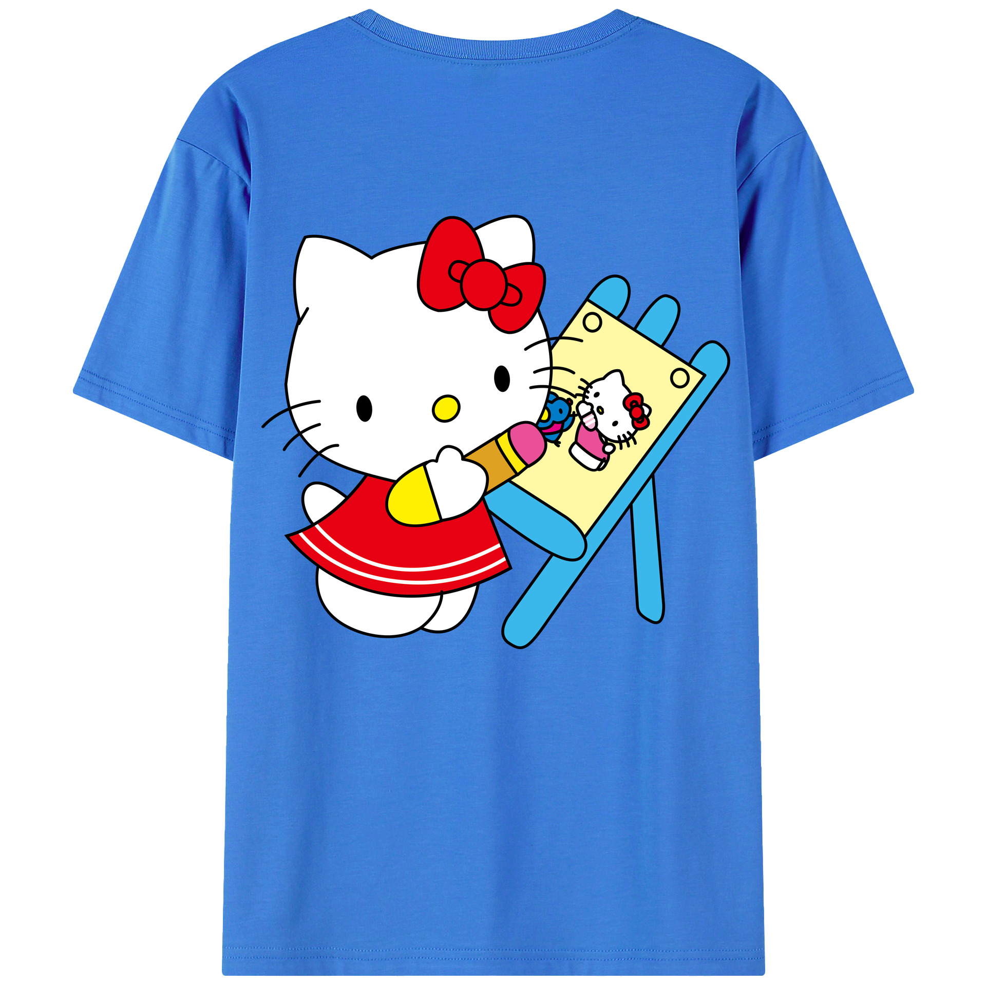 （画像用） Hello Kitty ハローキティ 綿100％半袖Tシャツ（背面プリント）