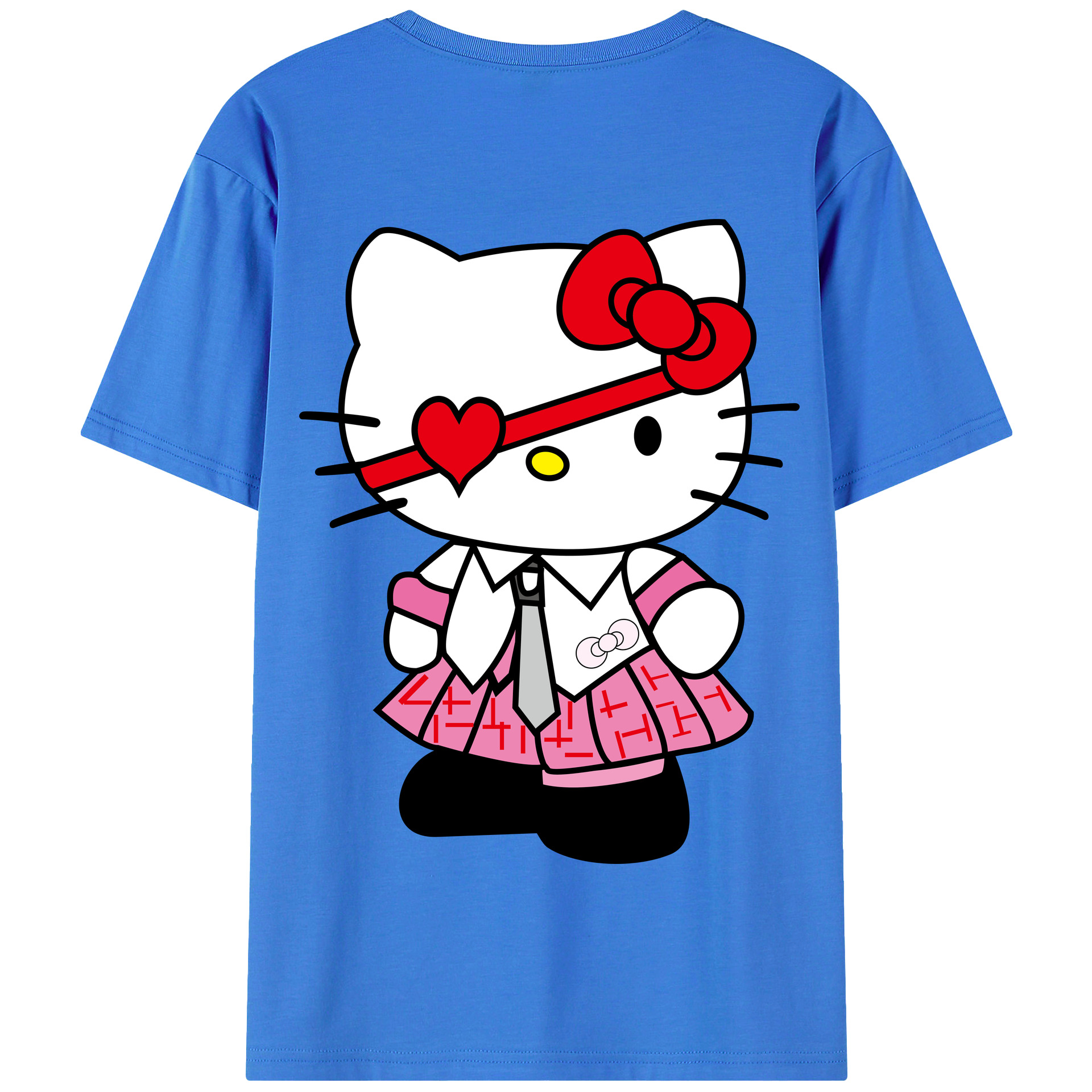 （画像用） Hello Kitty ハローキティ 綿100％半袖Tシャツ（背面プリント）