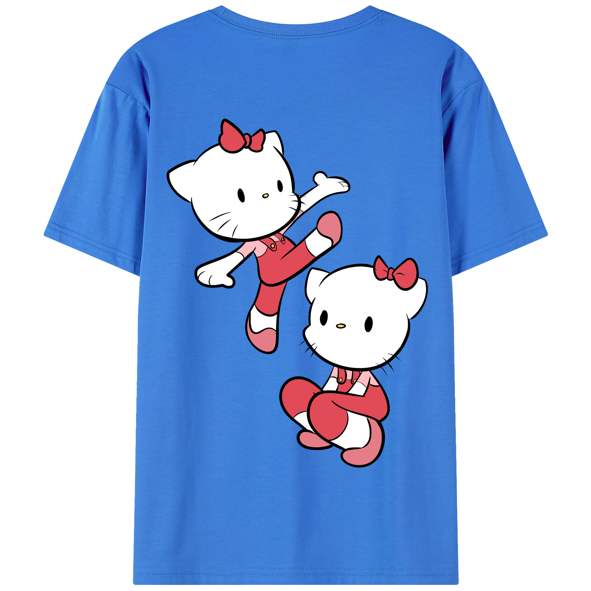 （画像用） Hello Kitty ハローキティ 綿100％半袖Tシャツ（背面プリント）