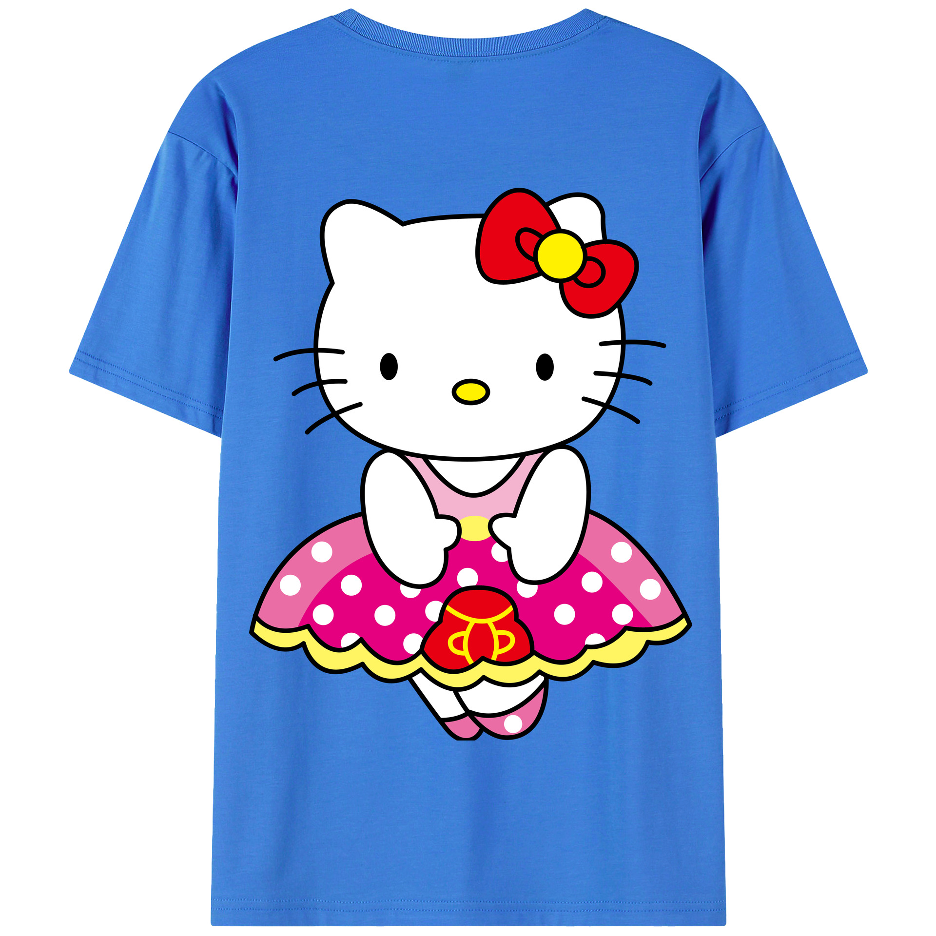 （画像用） Hello Kitty ハローキティ 綿100％半袖Tシャツ（背面プリント）
