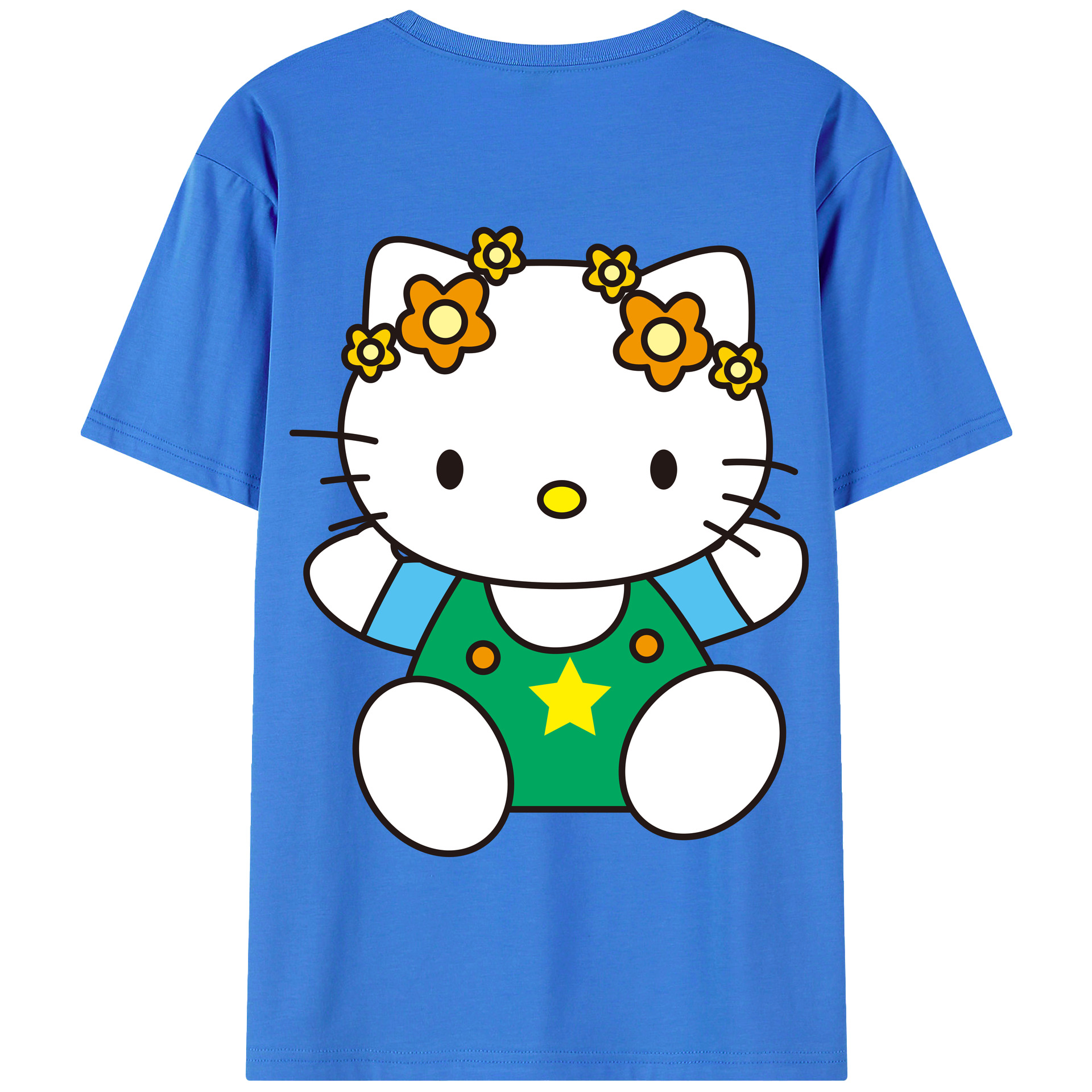 （画像用） Hello Kitty ハローキティ 綿100％半袖Tシャツ（背面プリント）