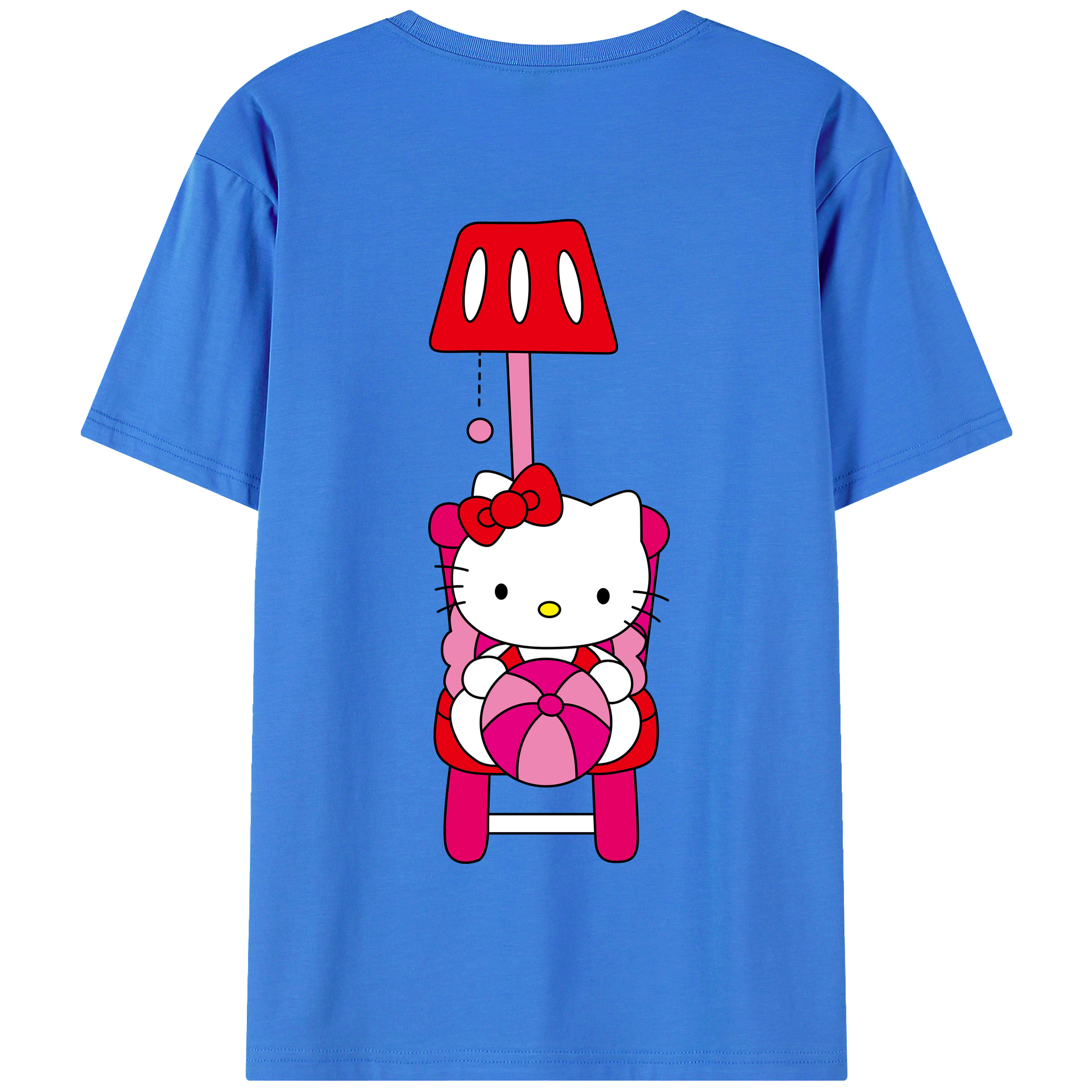 （画像用） Hello Kitty ハローキティ 綿100％半袖Tシャツ（背面プリント）
