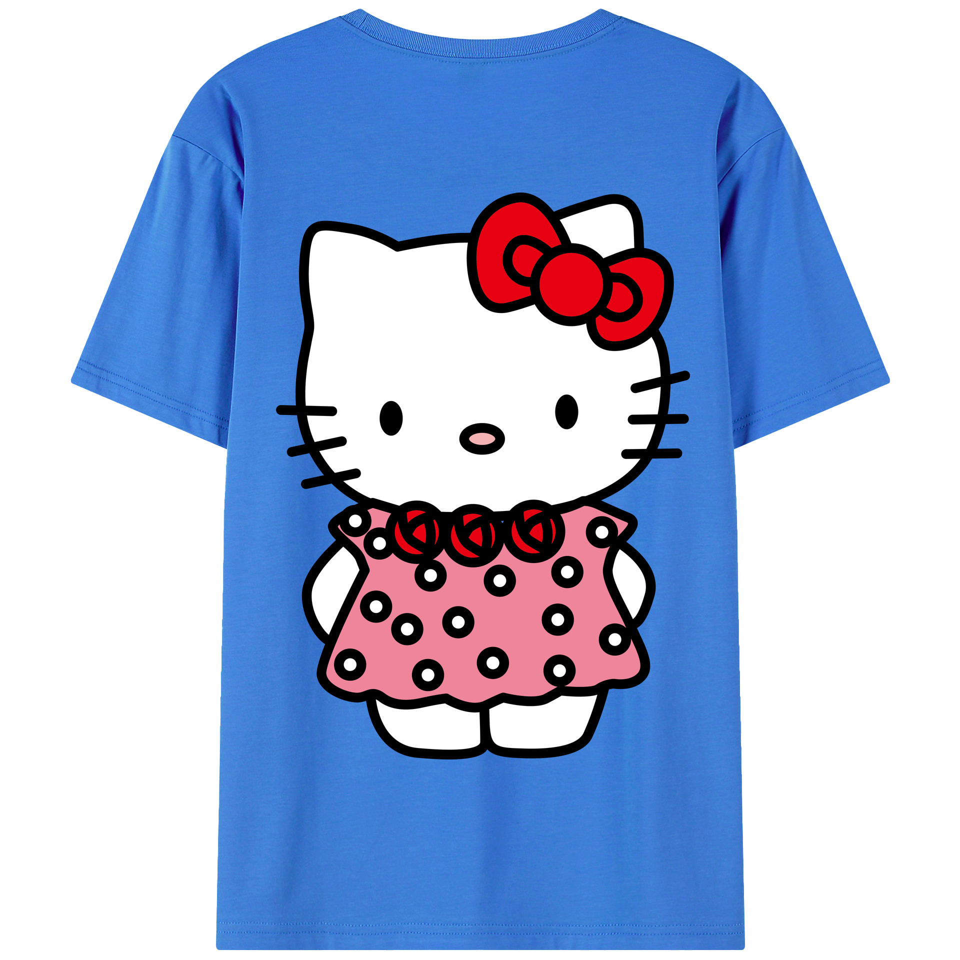 （画像用） Hello Kitty ハローキティ 綿100％半袖Tシャツ（背面プリント）
