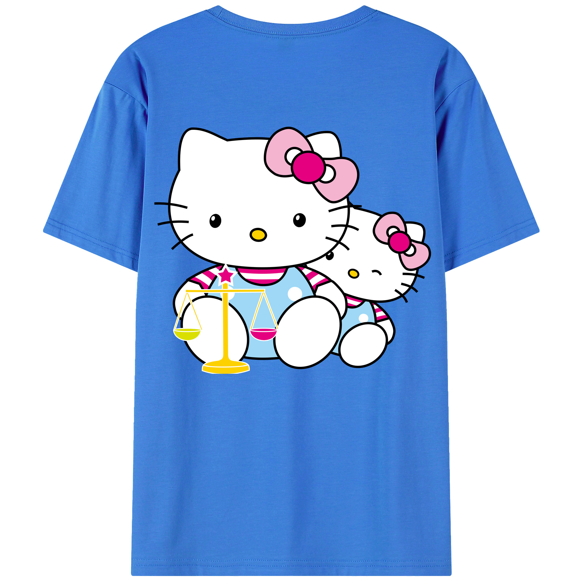 （画像用） Hello Kitty ハローキティ 綿100％半袖Tシャツ（背面プリント）