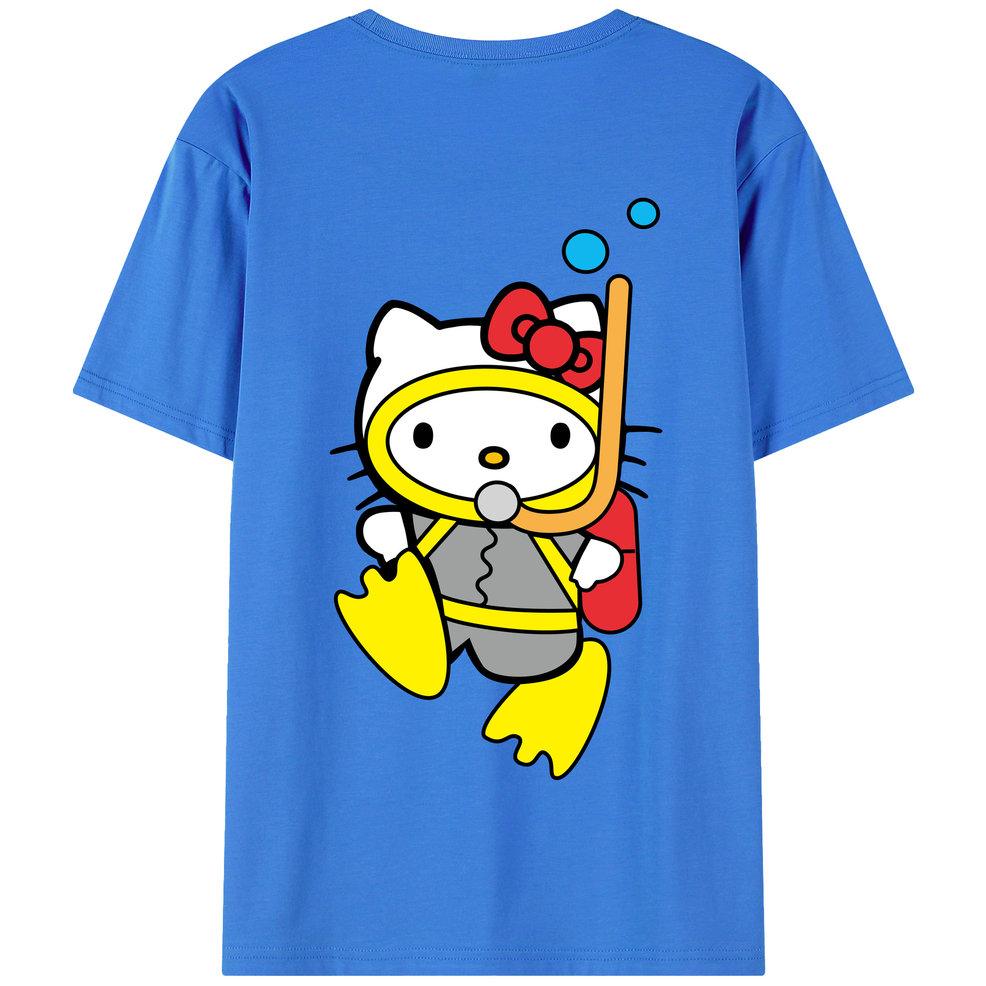 （画像用） Hello Kitty ハローキティ 綿100％半袖Tシャツ（背面プリント）