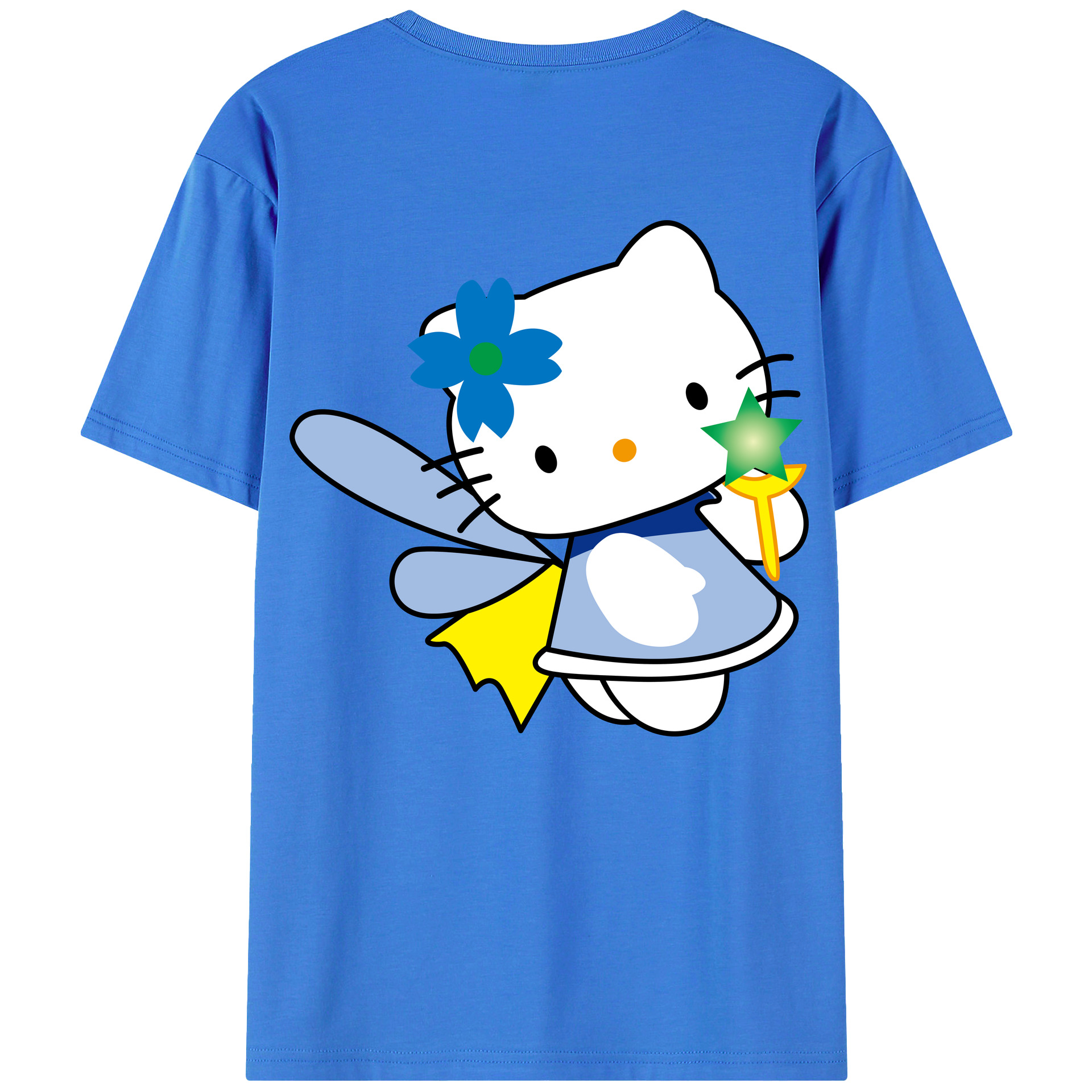 （画像用） Hello Kitty ハローキティ 綿100％半袖Tシャツ（背面プリント）
