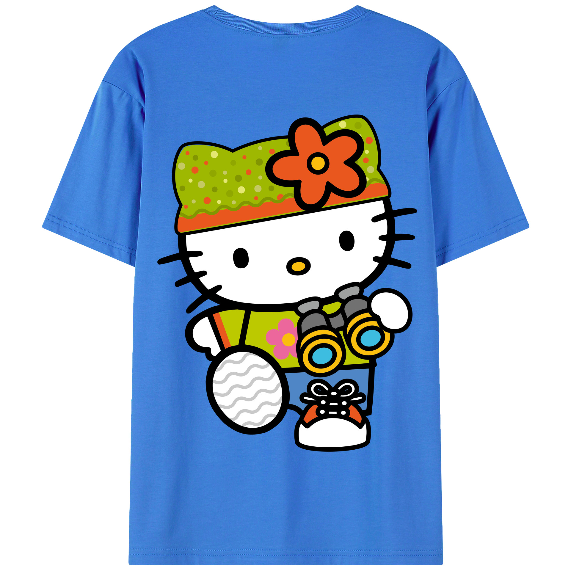 （画像用） Hello Kitty ハローキティ 綿100％半袖Tシャツ（背面プリント）
