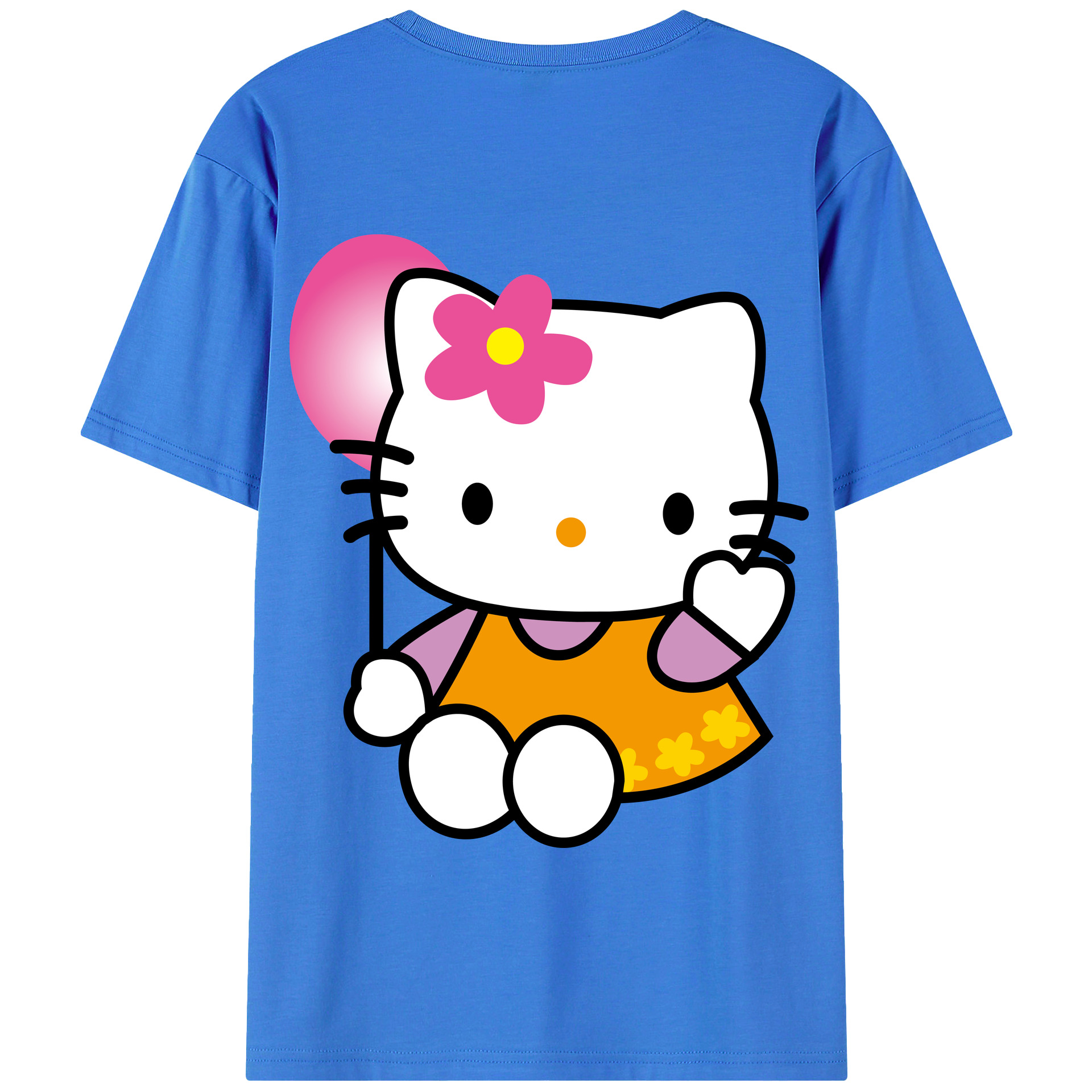 （画像用） Hello Kitty ハローキティ 綿100％半袖Tシャツ（背面プリント）