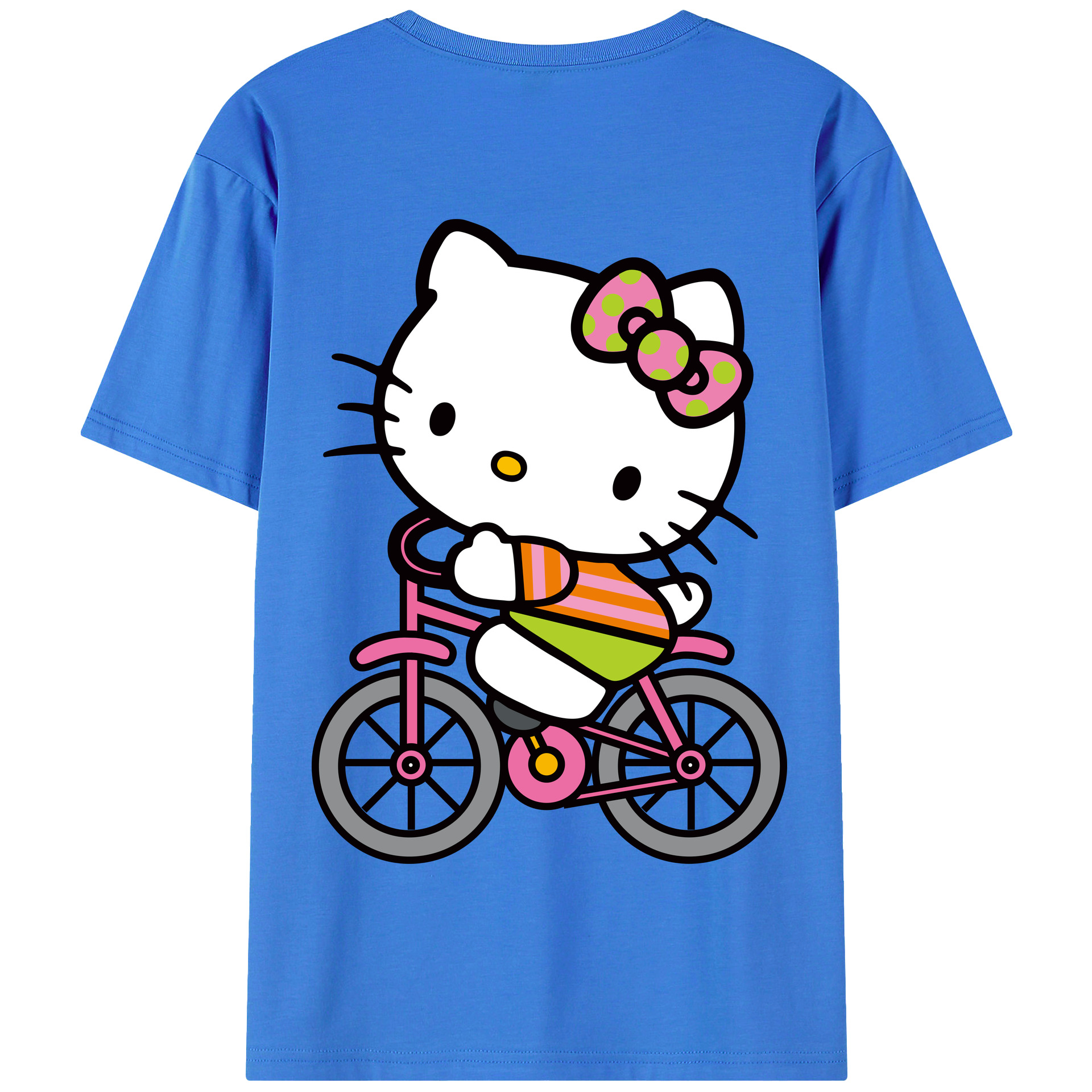 （画像用） Hello Kitty ハローキティ 綿100％半袖Tシャツ（背面プリント）