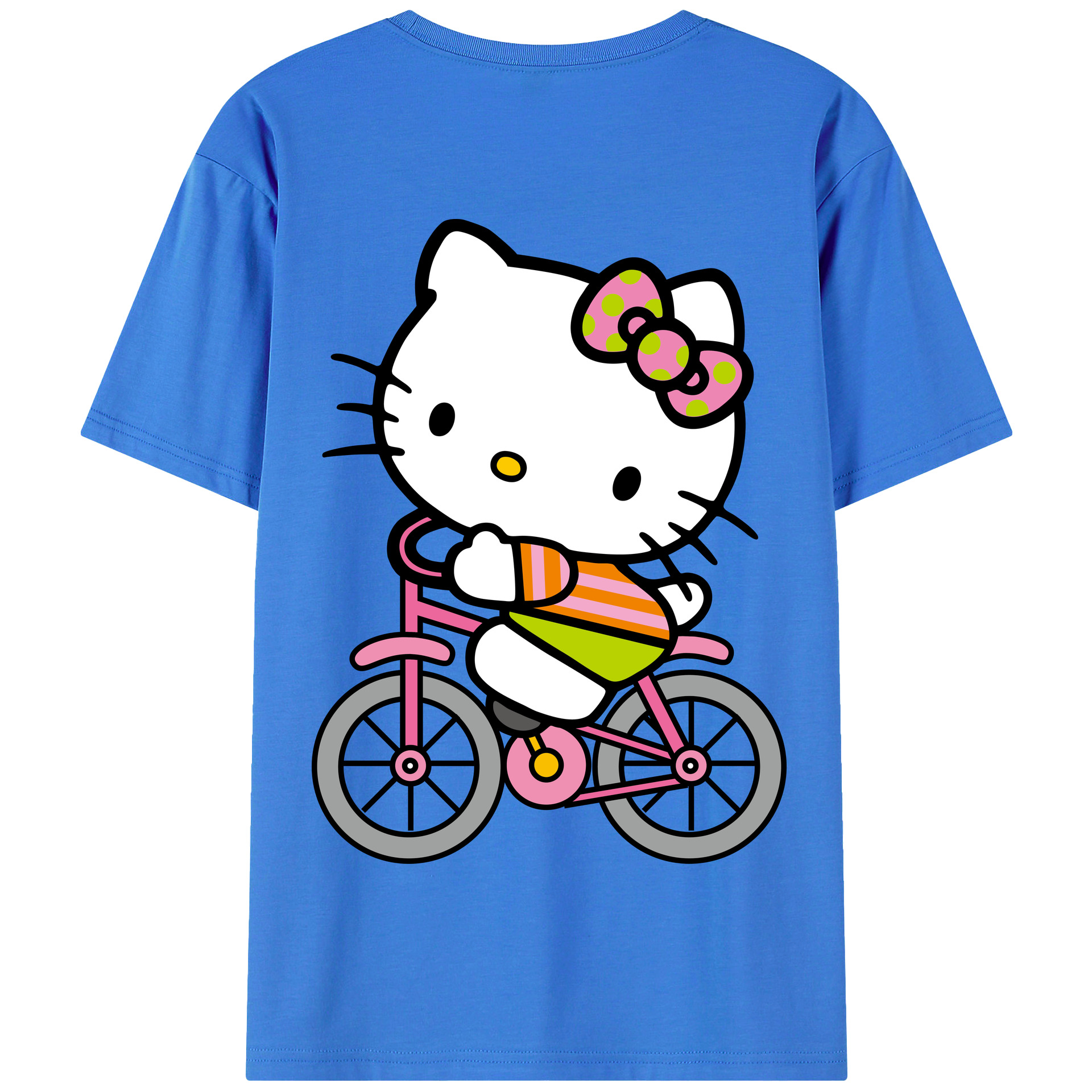 （画像用） Hello Kitty ハローキティ 綿100％半袖Tシャツ（背面プリント）