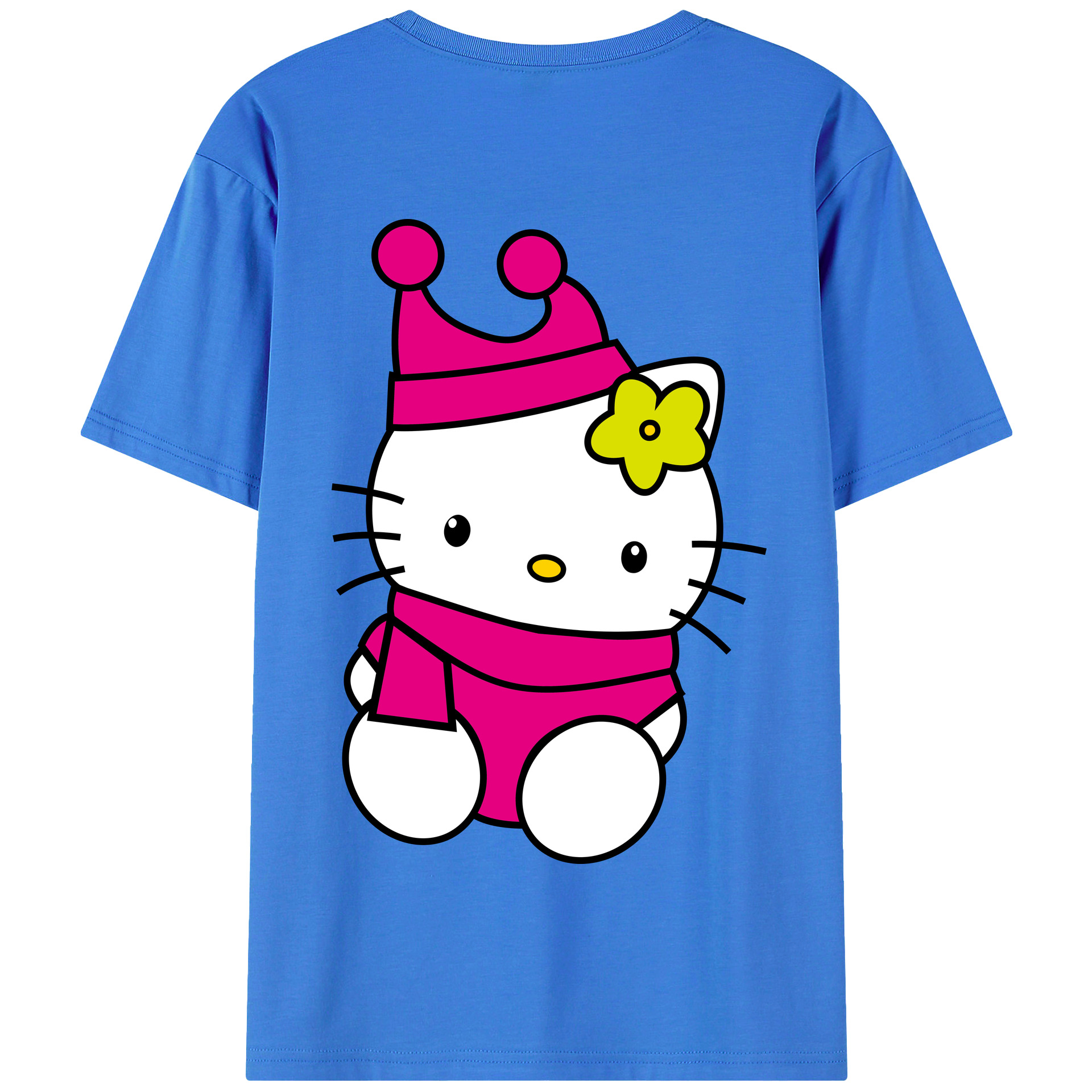 （画像用） Hello Kitty ハローキティ 綿100％半袖Tシャツ（背面プリント）