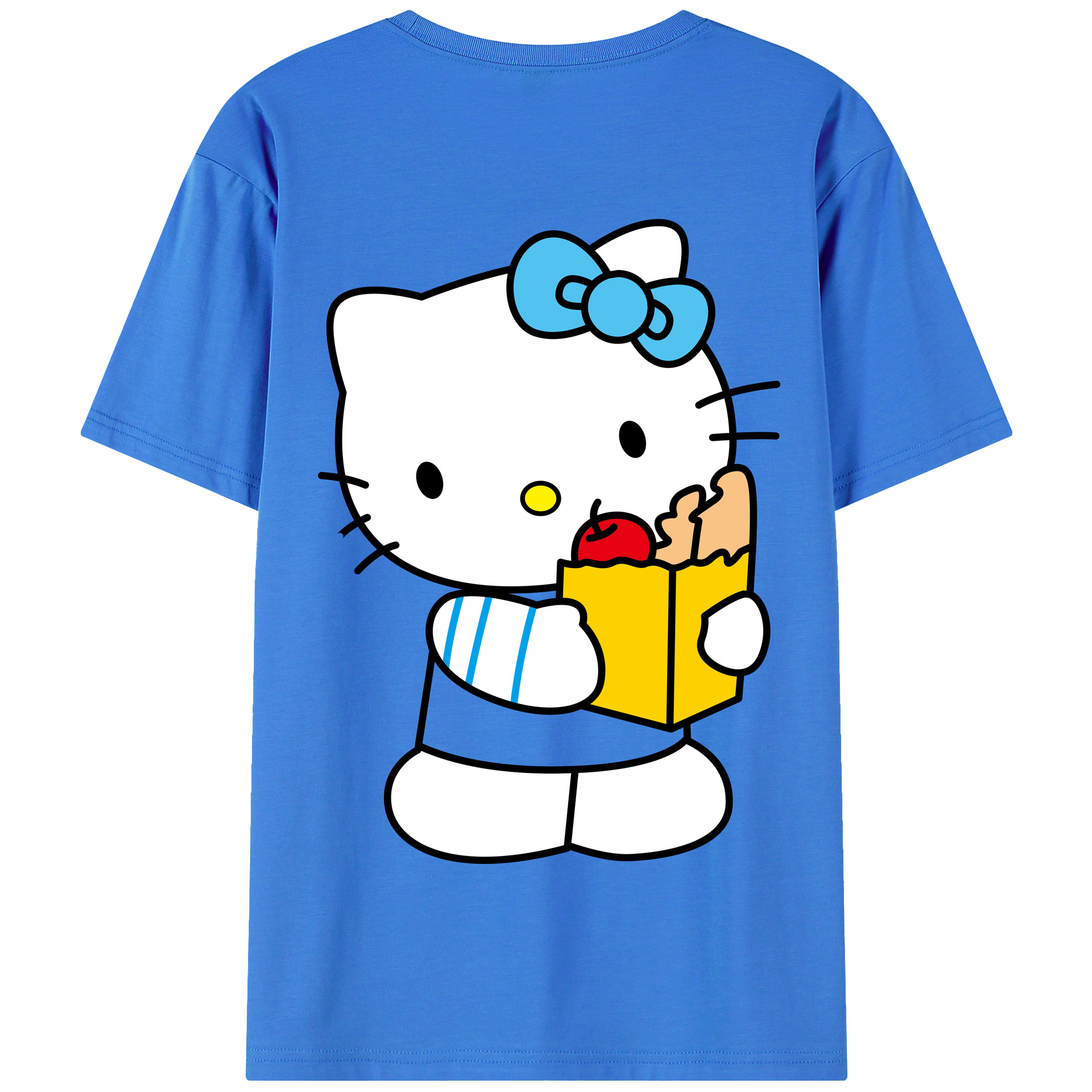 （画像用） Hello Kitty ハローキティ 綿100％半袖Tシャツ（背面プリント）