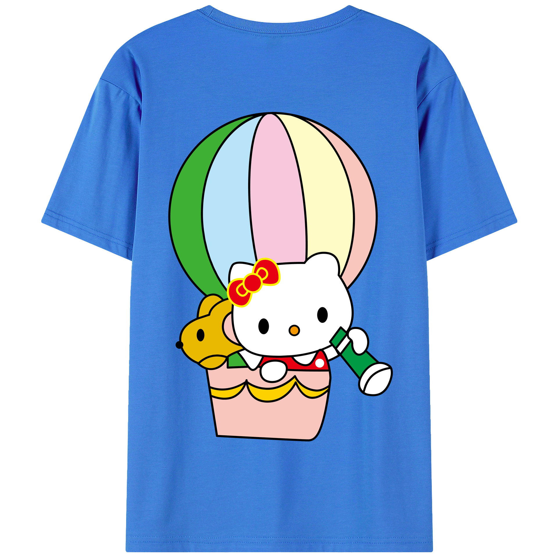 （画像用） Hello Kitty ハローキティ 綿100％半袖Tシャツ（背面プリント）